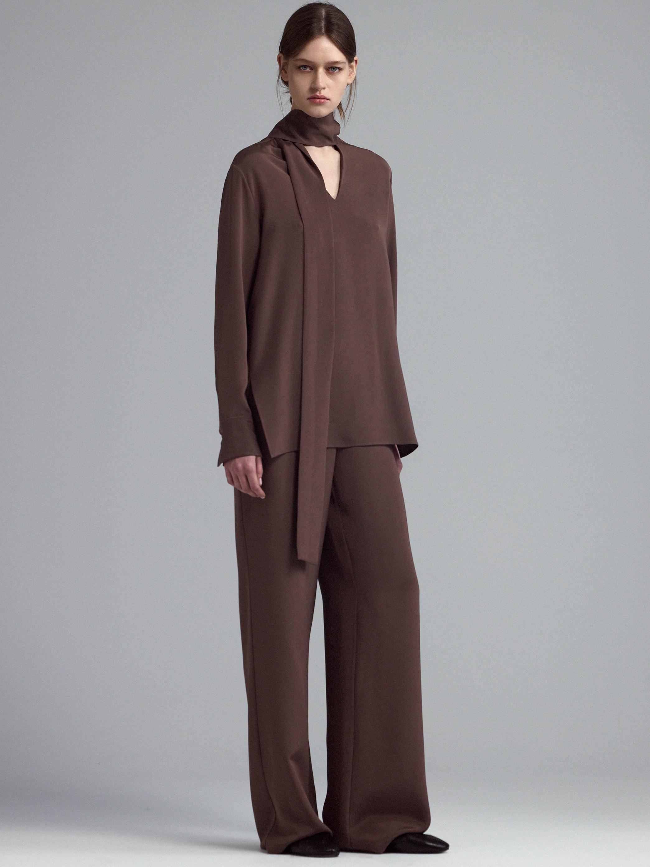 Брюки палаццо из шелка 