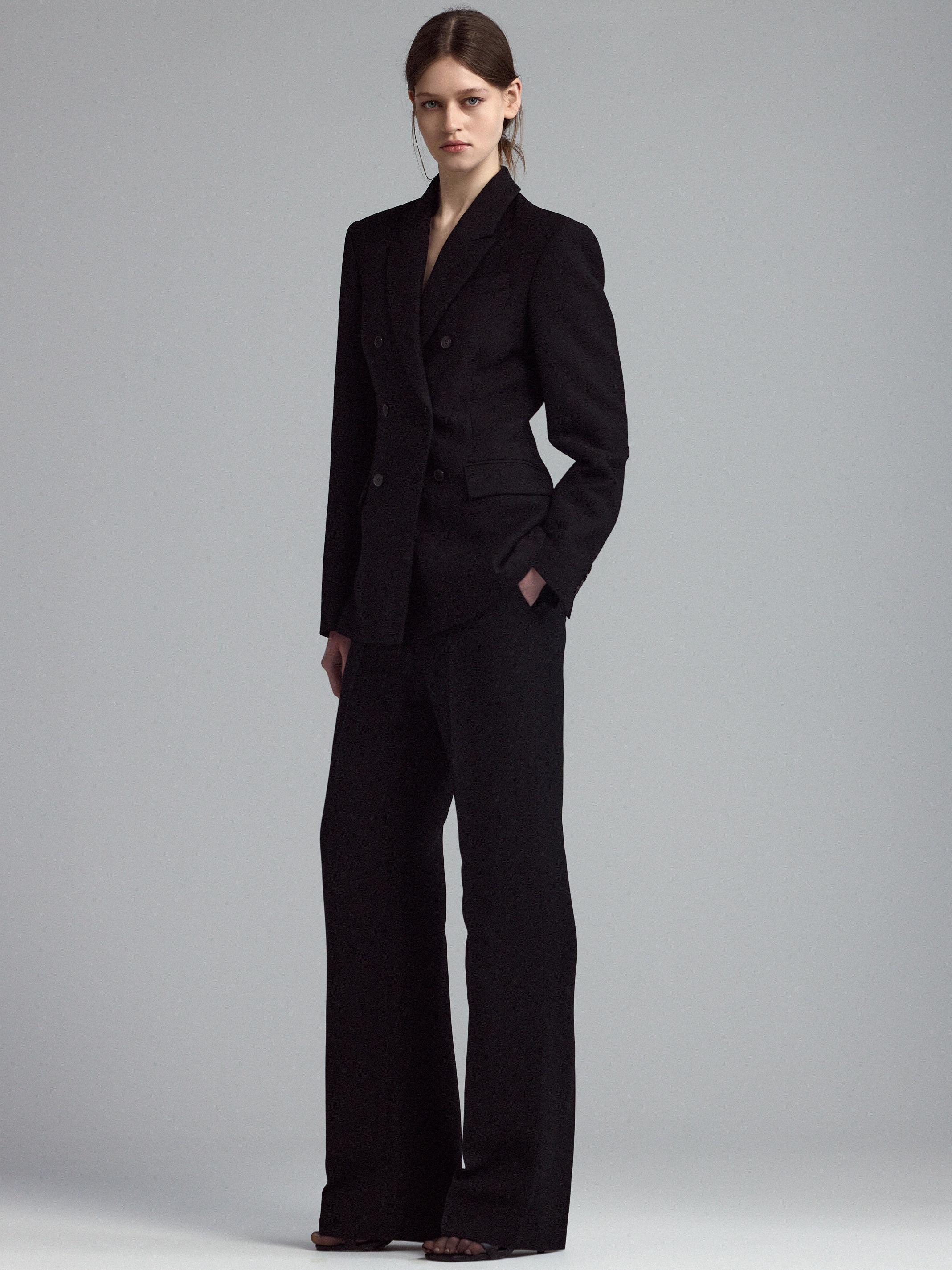 Брюки из шерсти и шелка 