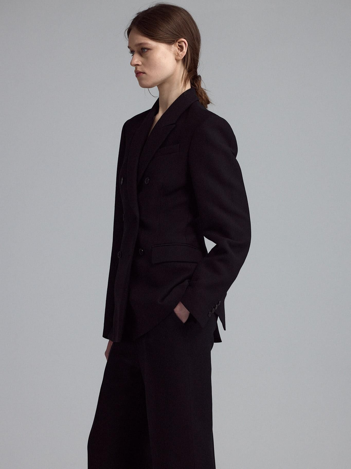 Брюки из шерсти и шелка 