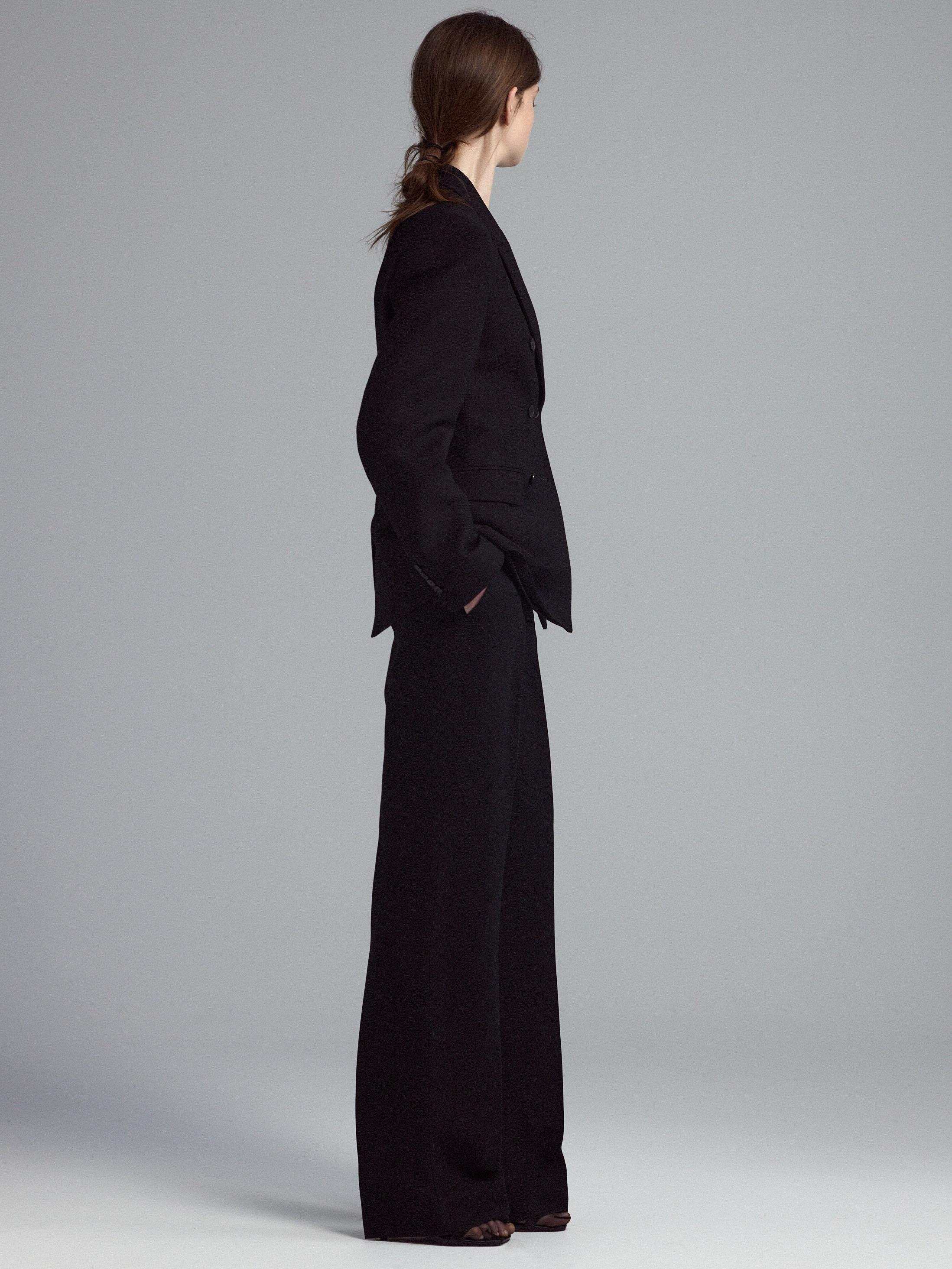 Брюки из шерсти и шелка 