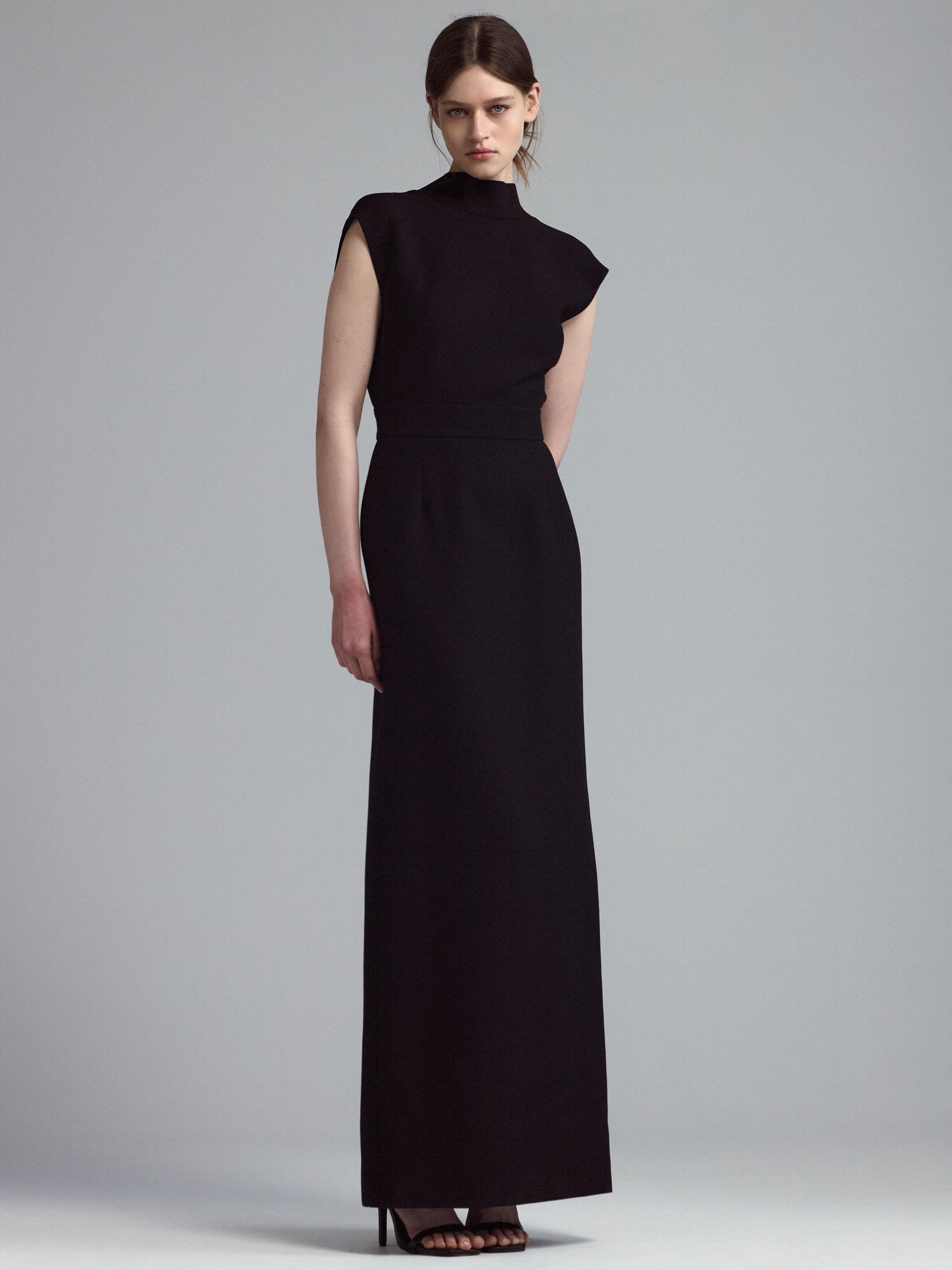 Платье из шерсти и шёлка 