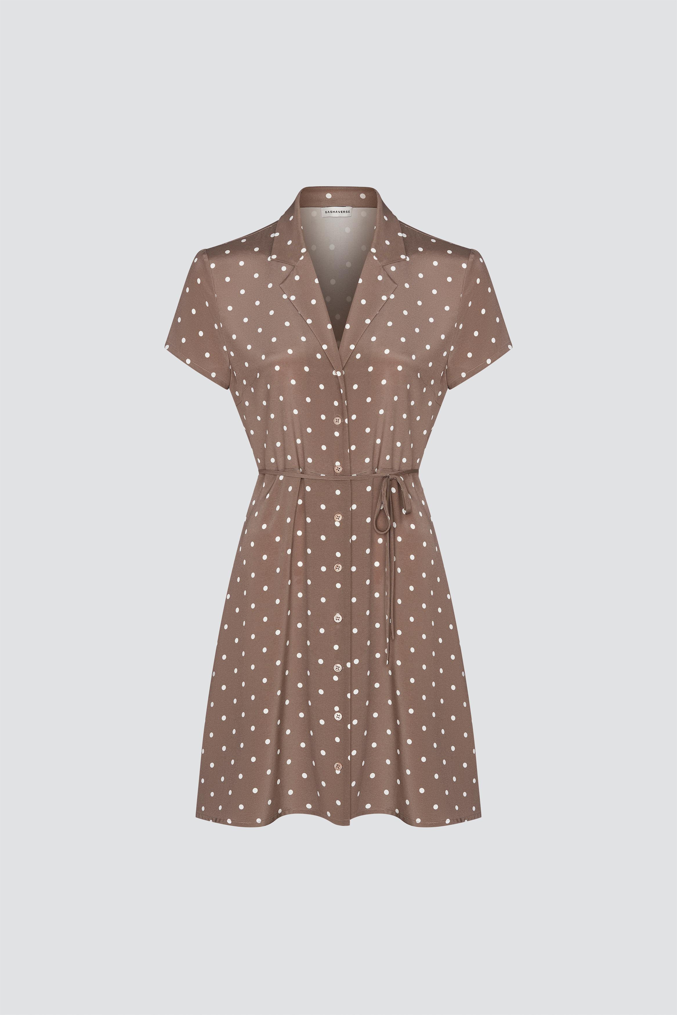  Polka dot print mini dress