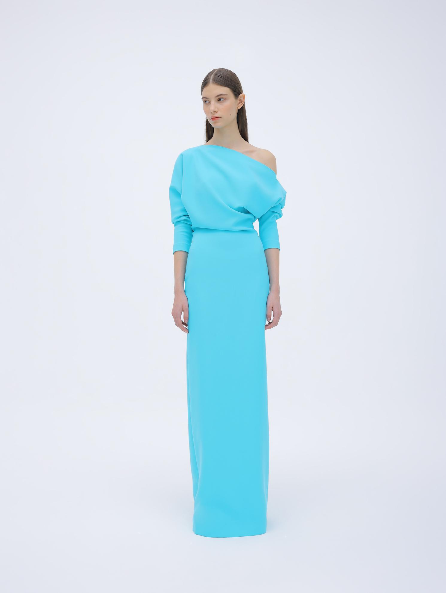 Off-shoulder maxi dress