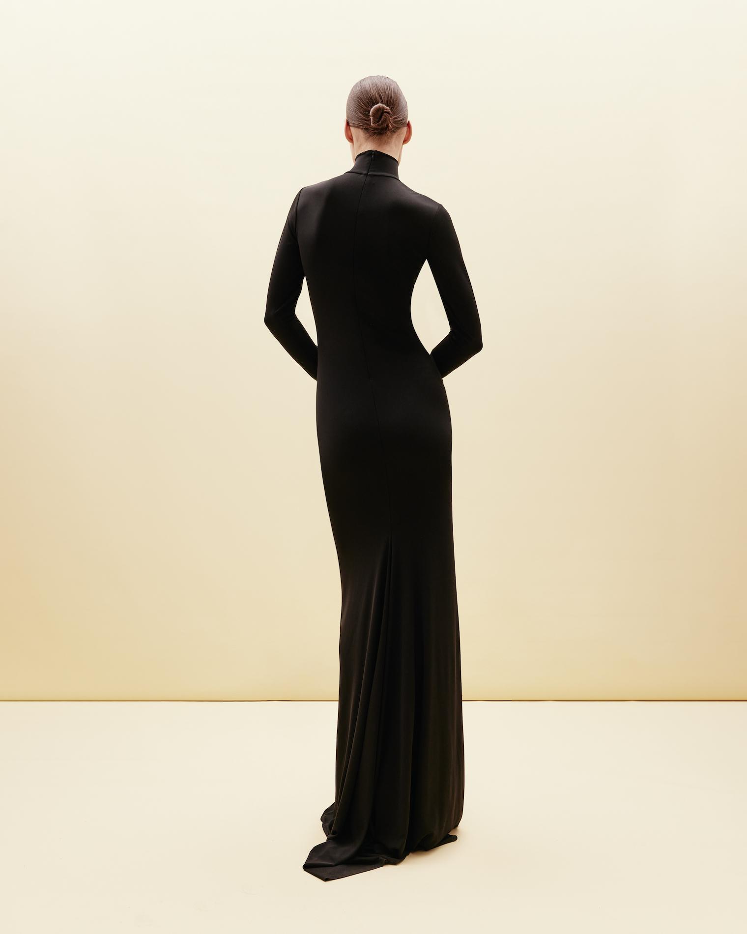Evening gown with train