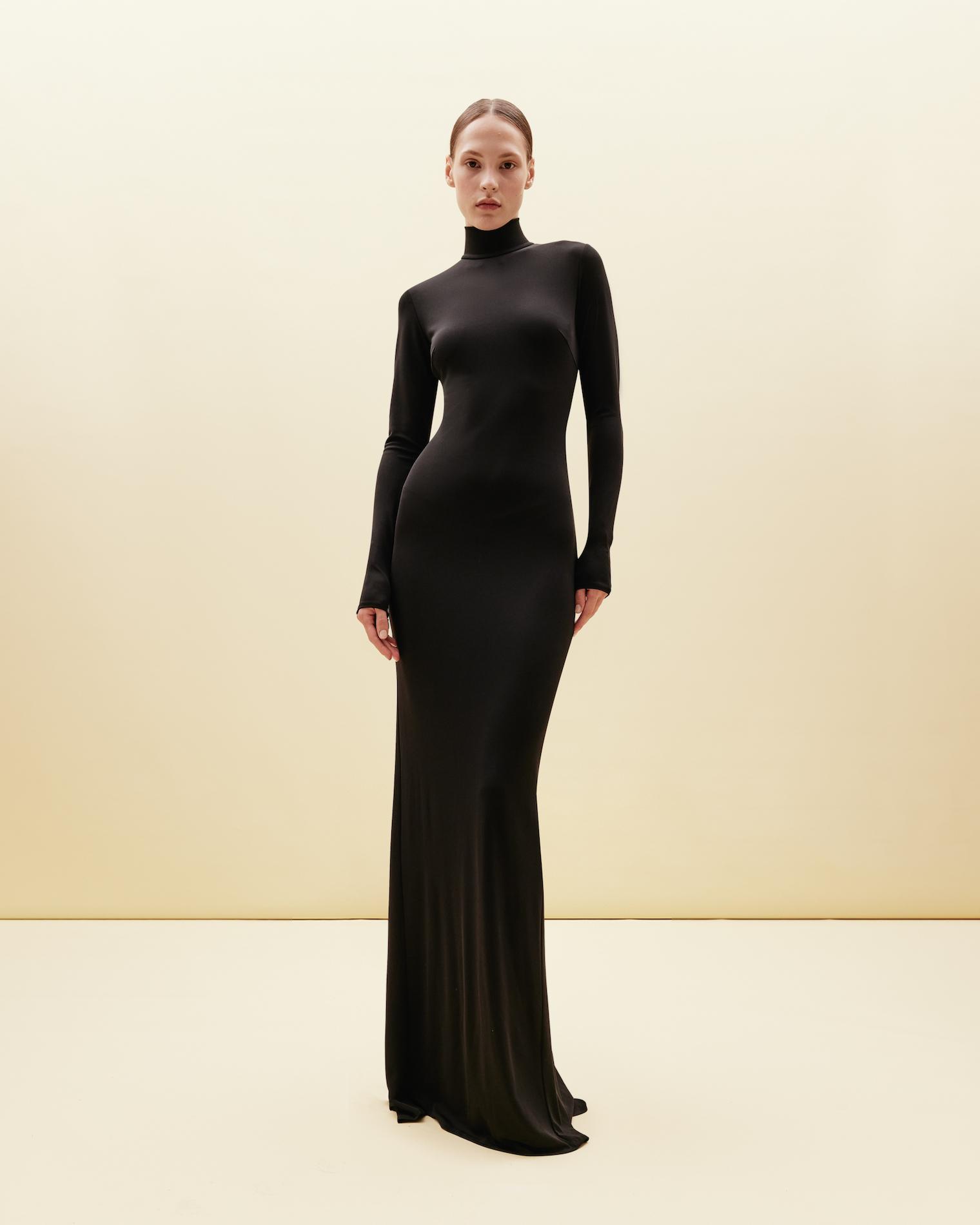 Evening gown with train