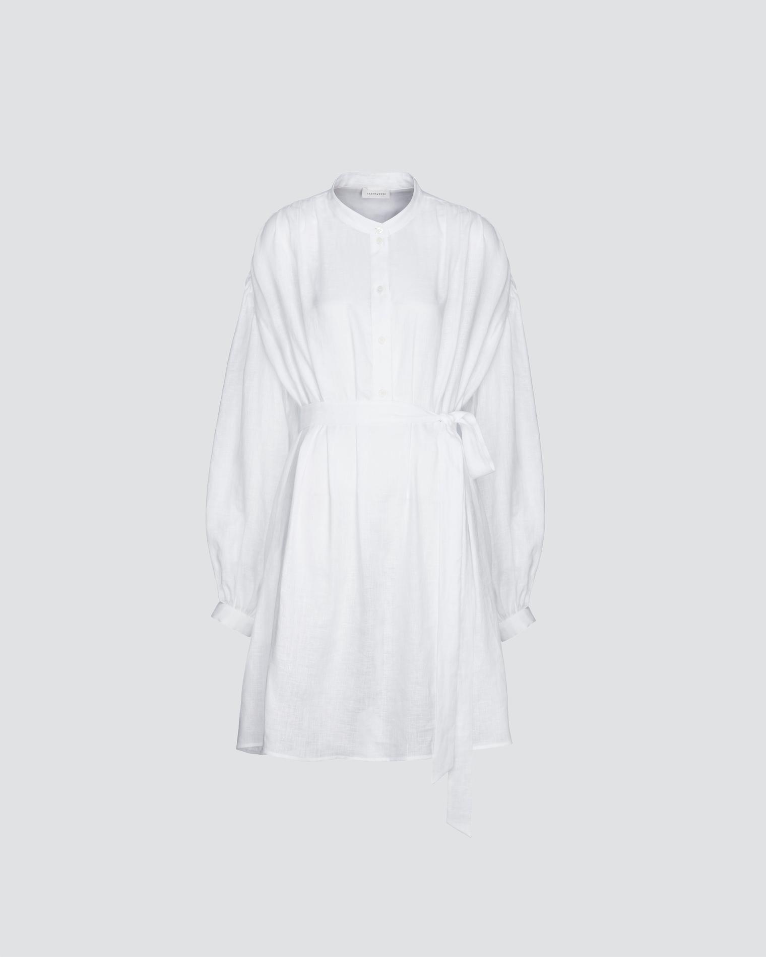 Linen shirt dress