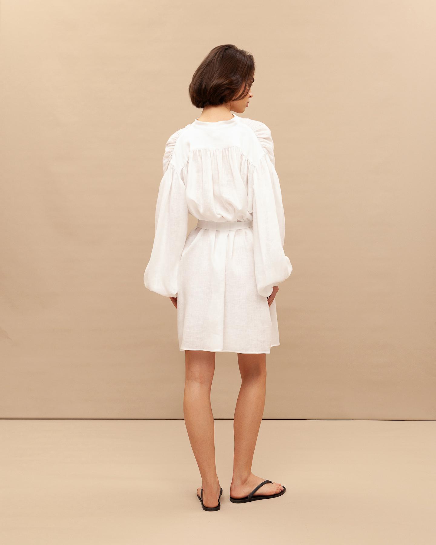 Linen shirt dress