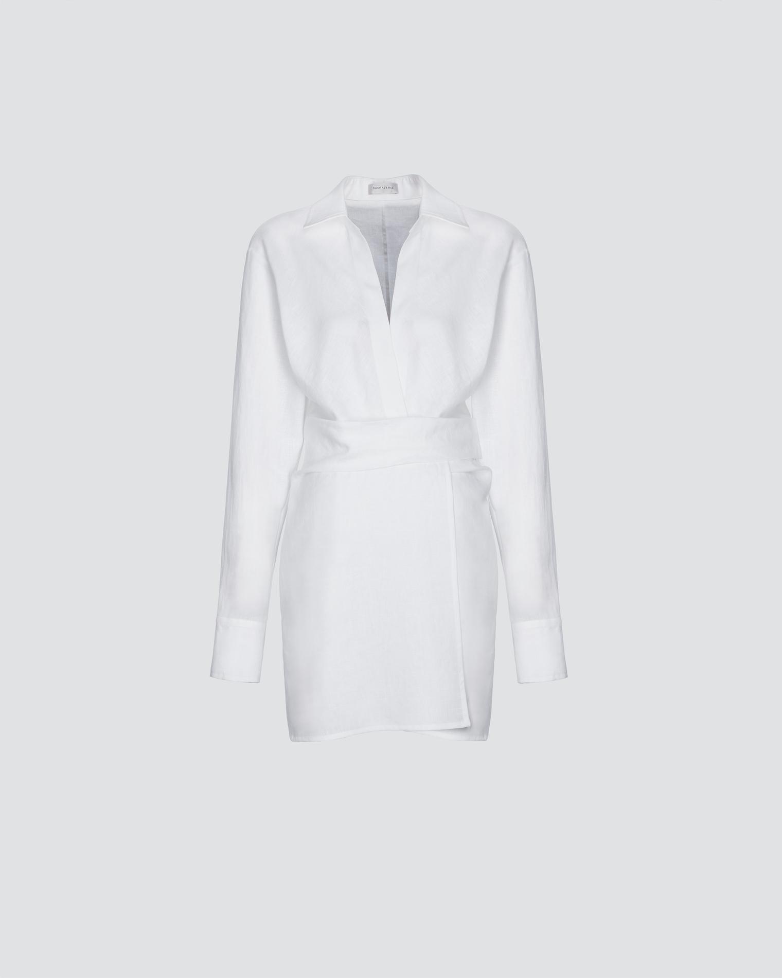 Linen wrap dress