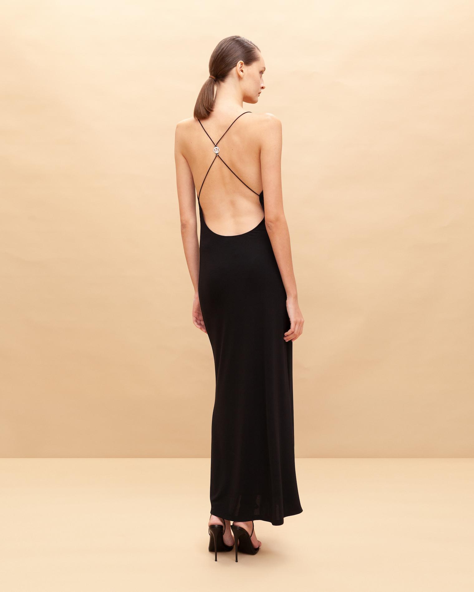 Open back maxi dress