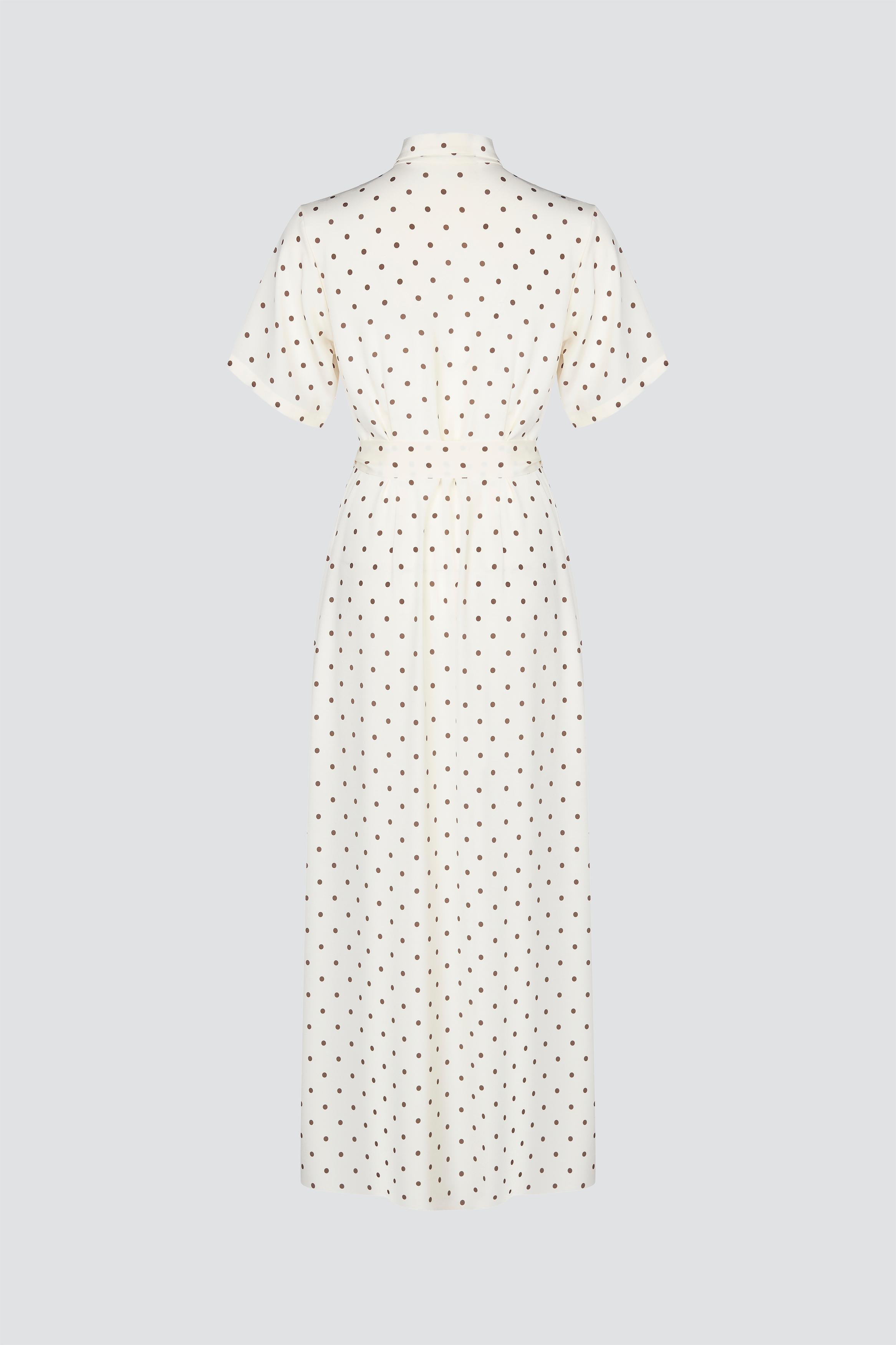 Maxi polka dot print dress