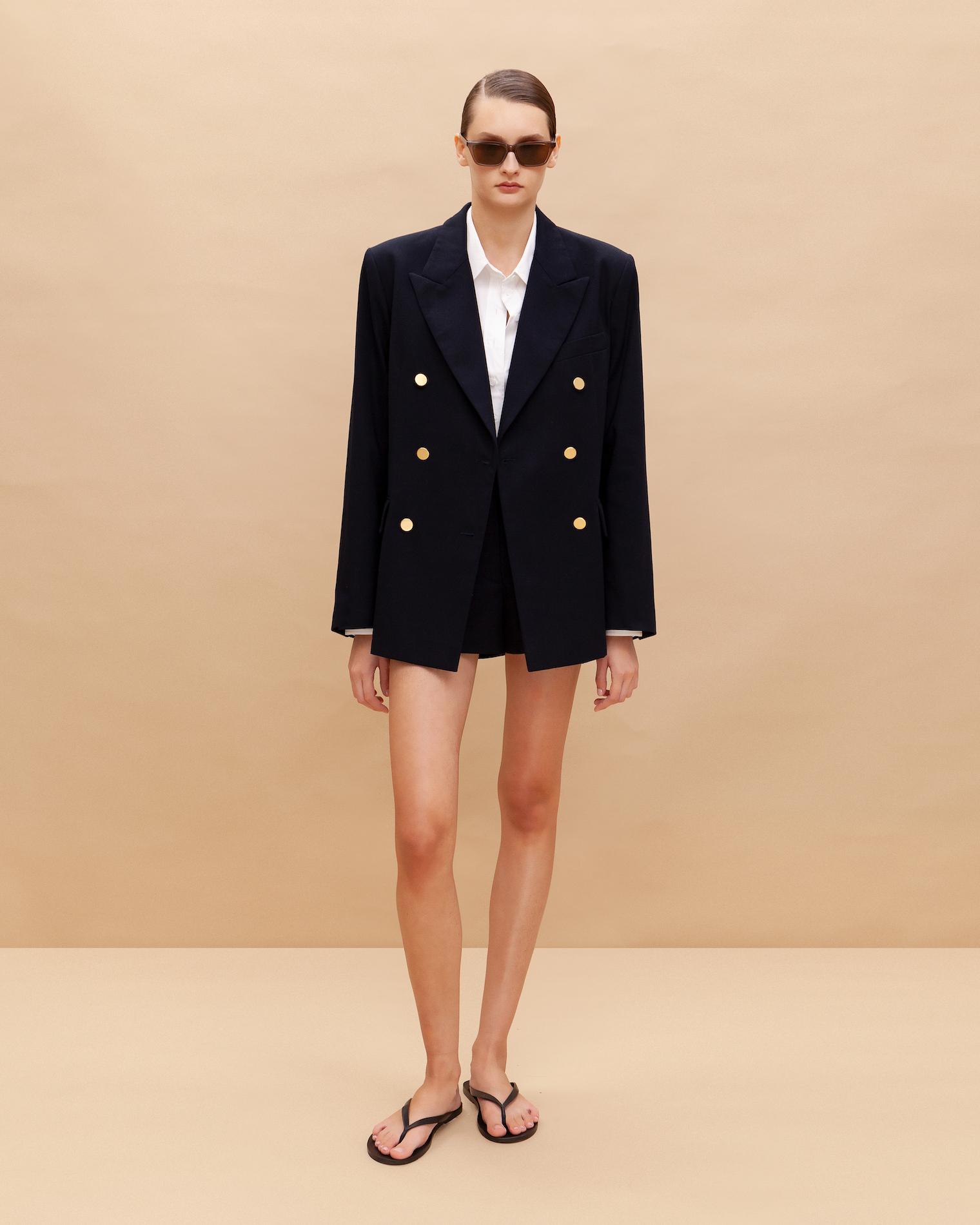 Double-breasted cotton jacket