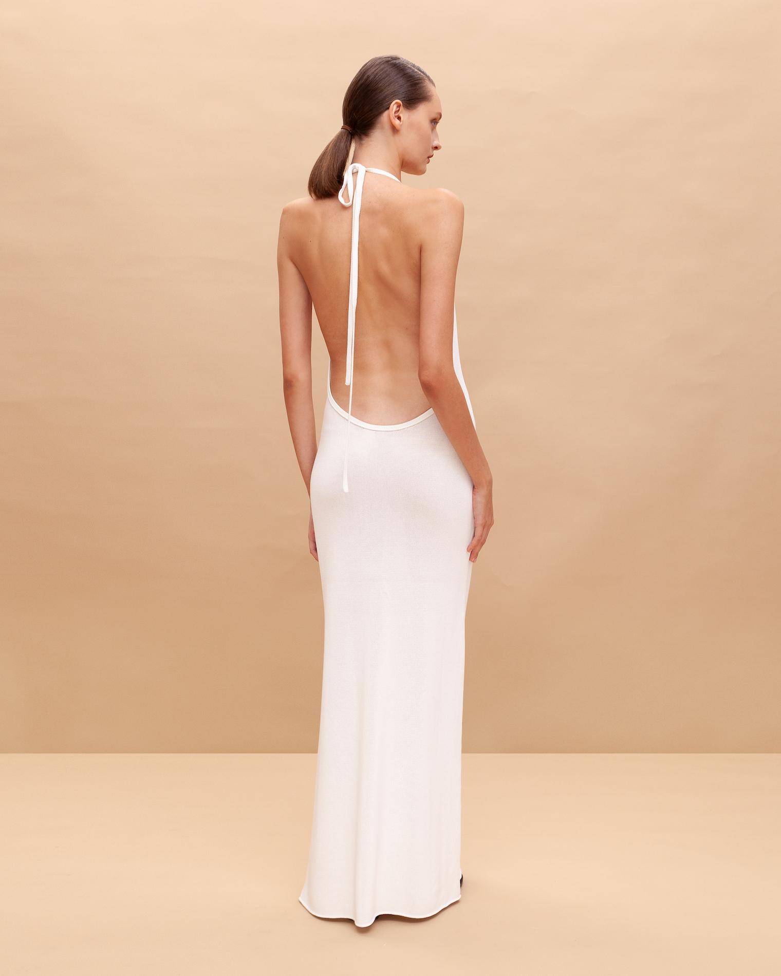 Knitted halter dress