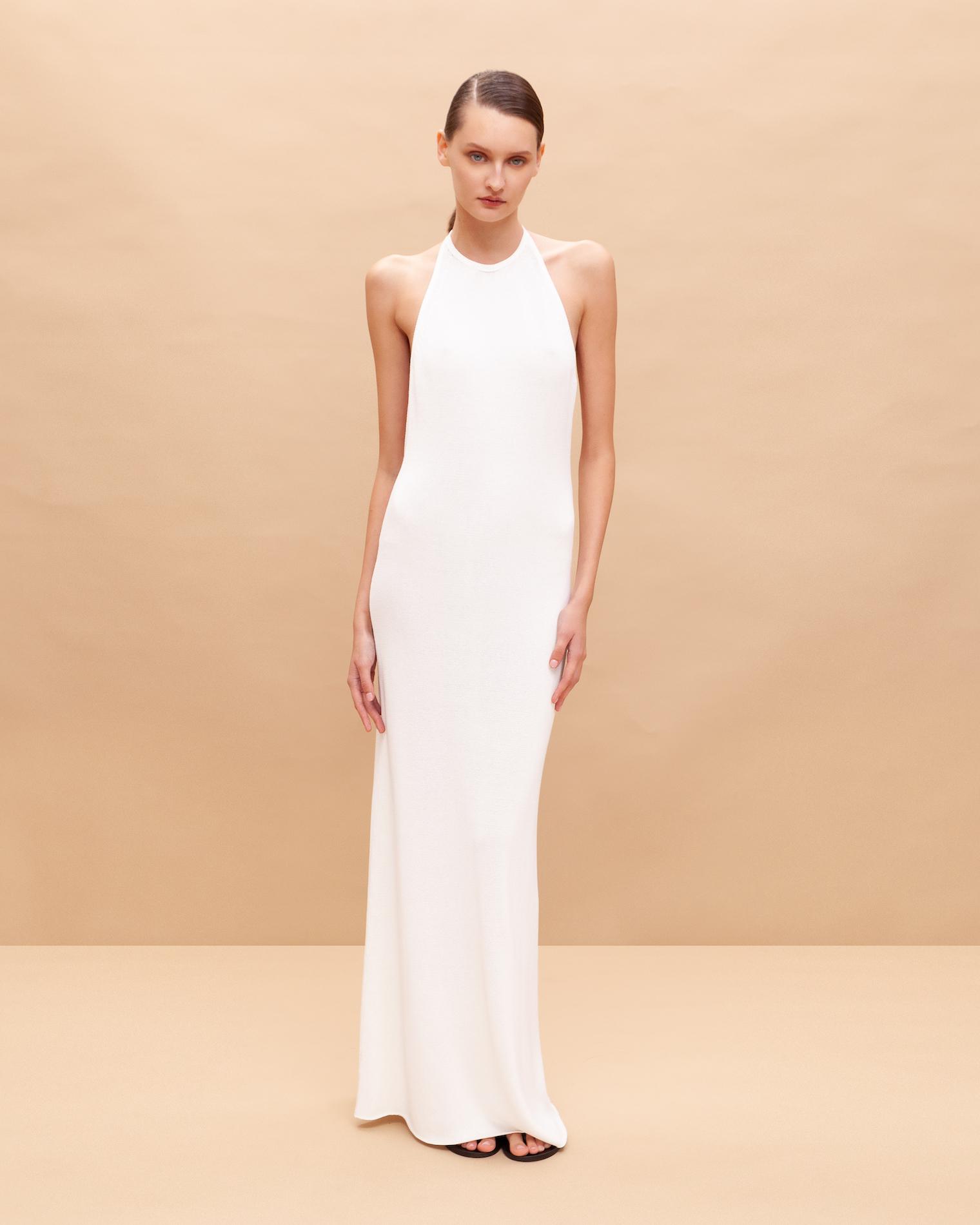 Knitted halter dress