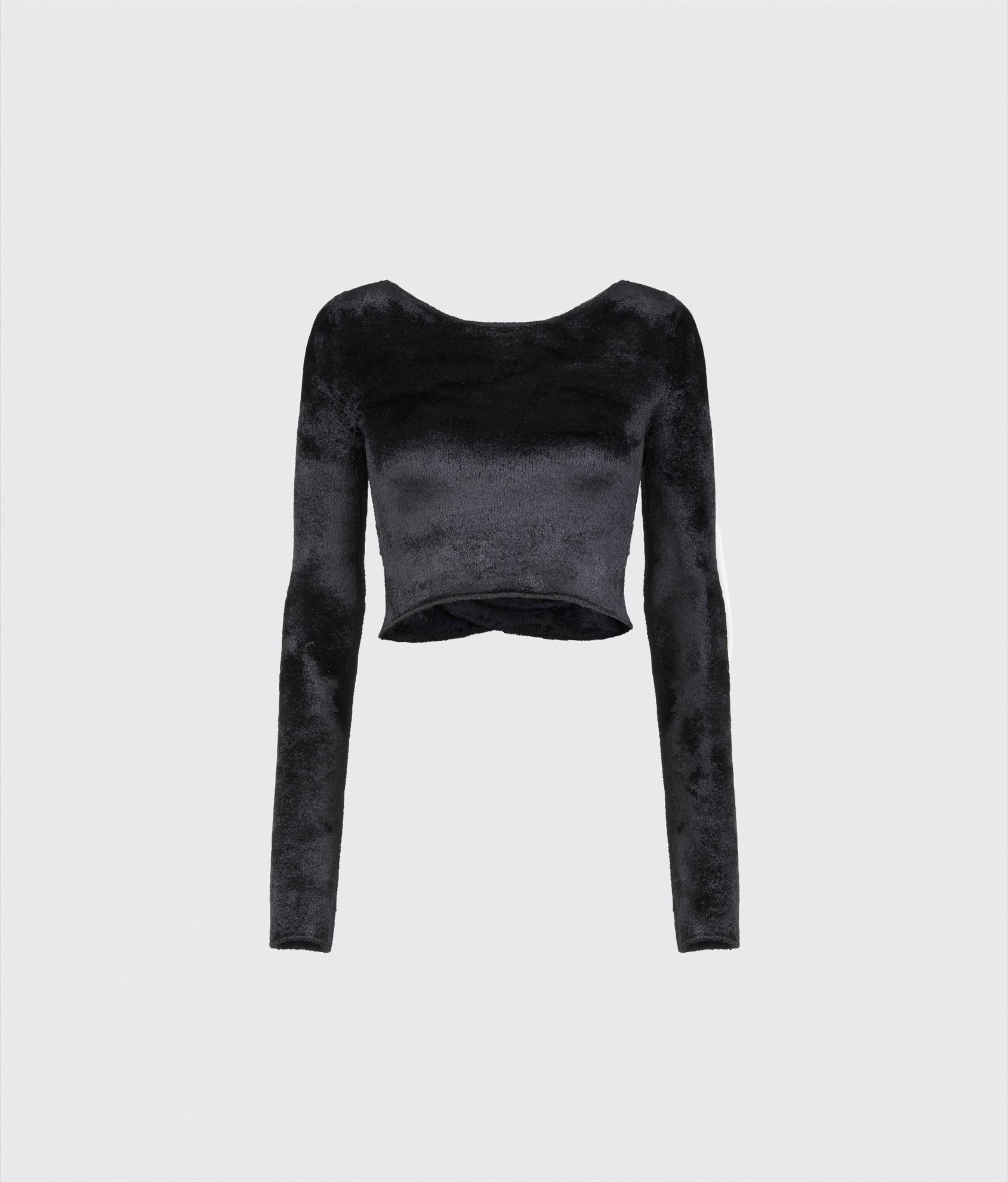 Knitted velvet top