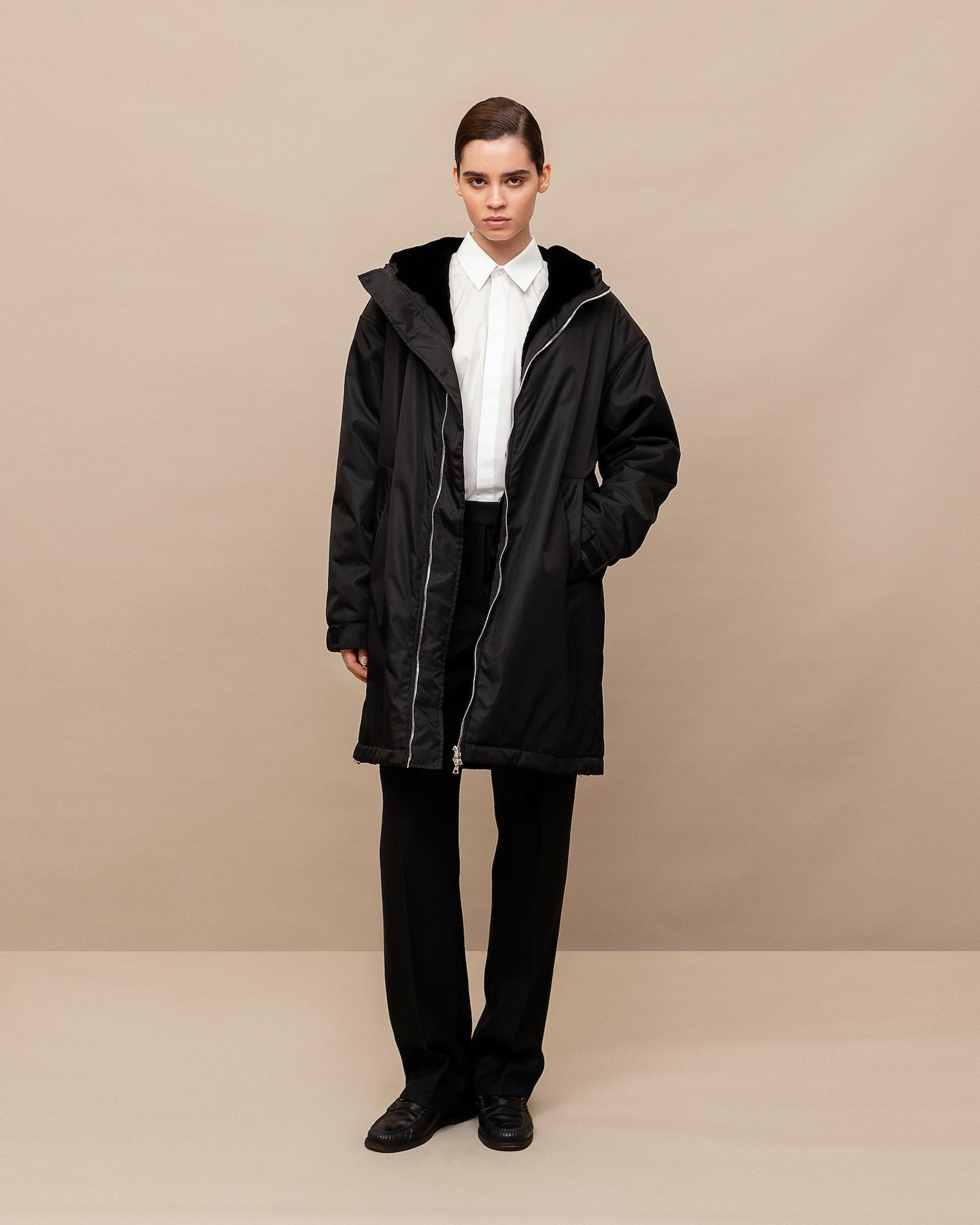 Hooded parka coat