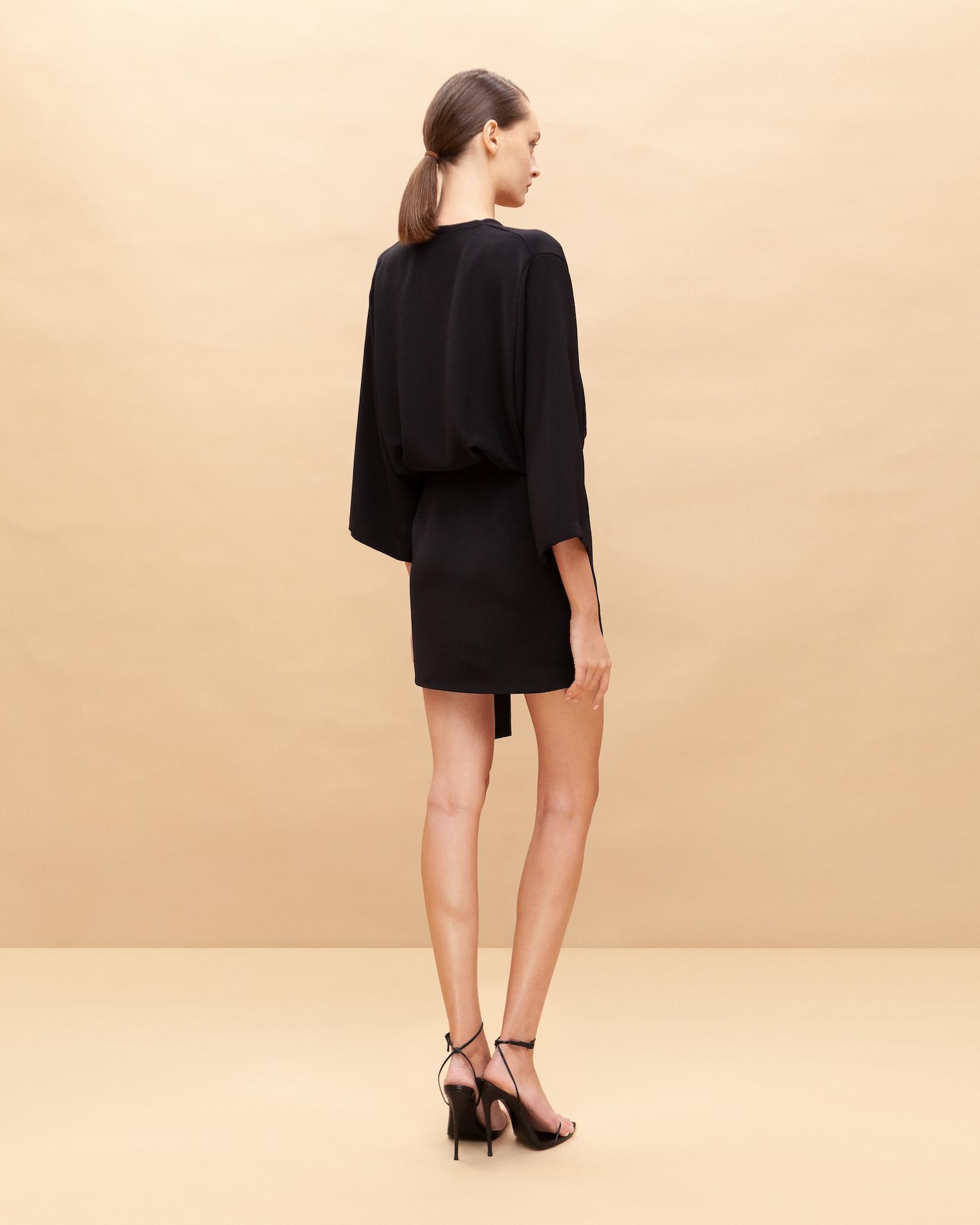 Mini silk wrap dress