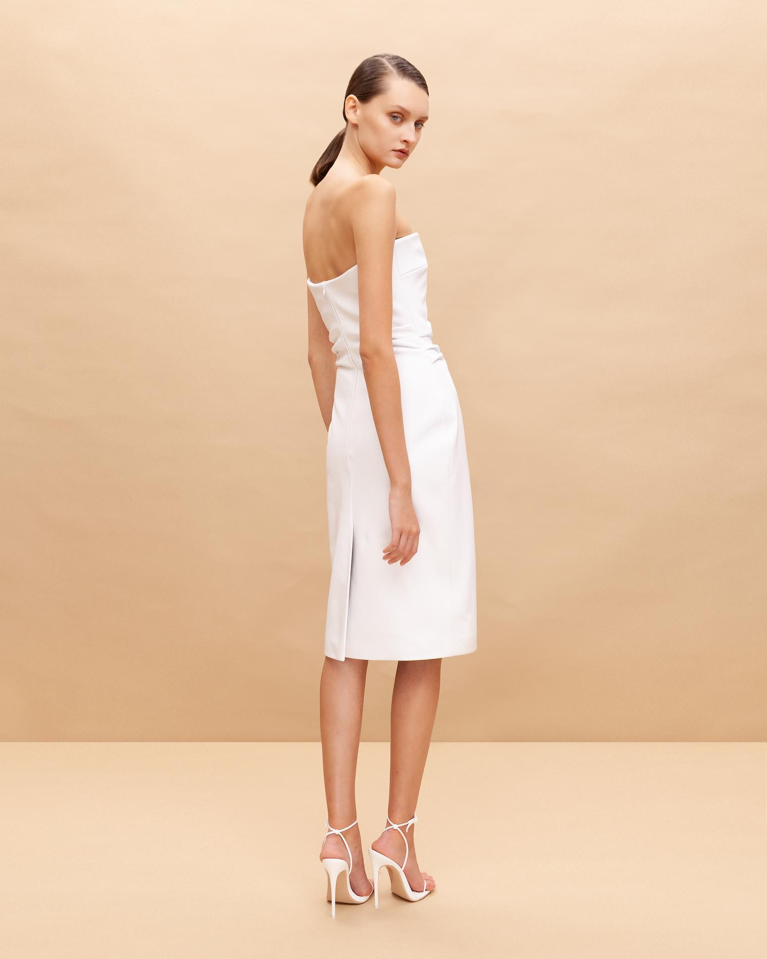 Bustier leather dress