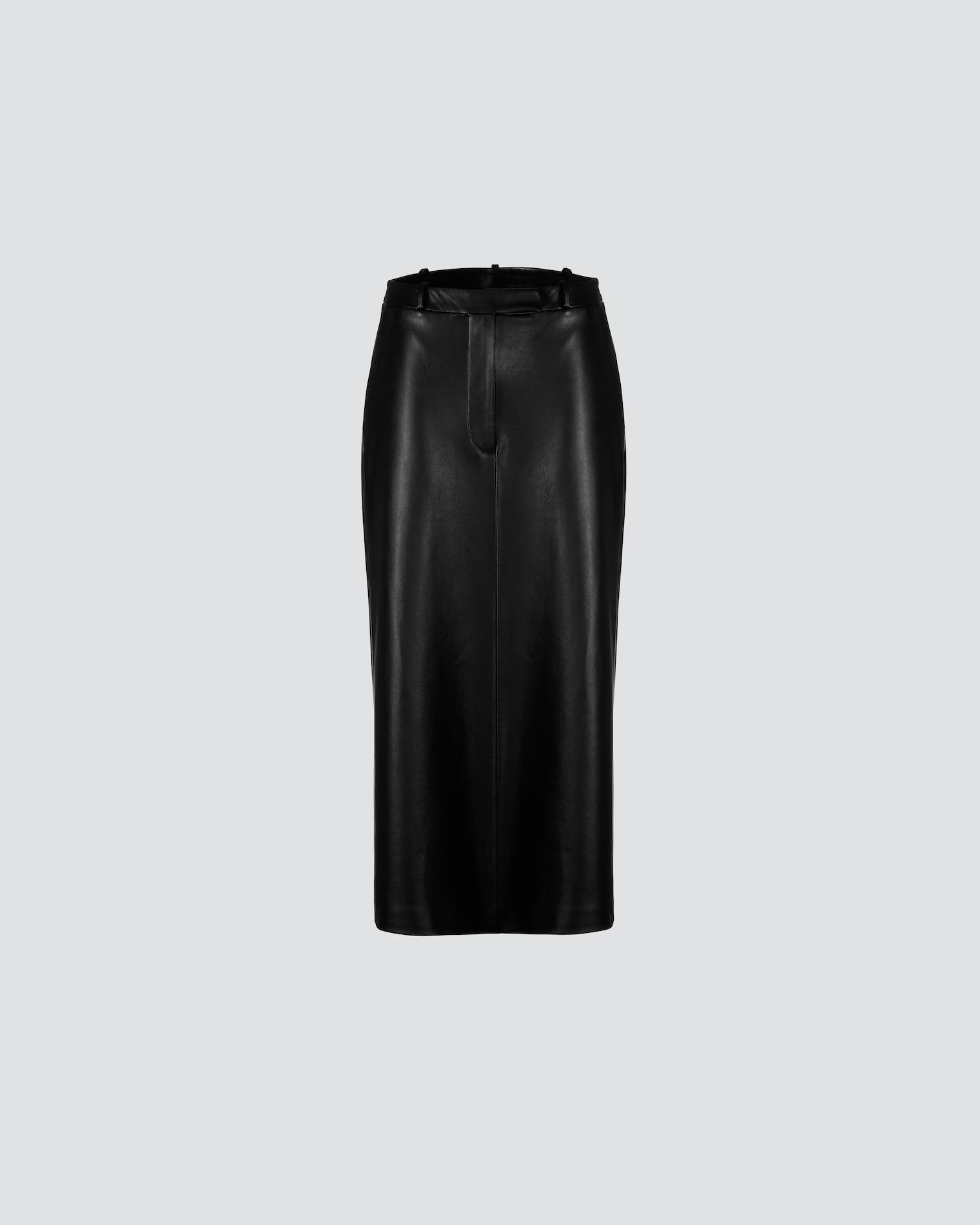 Vegan leather skirt