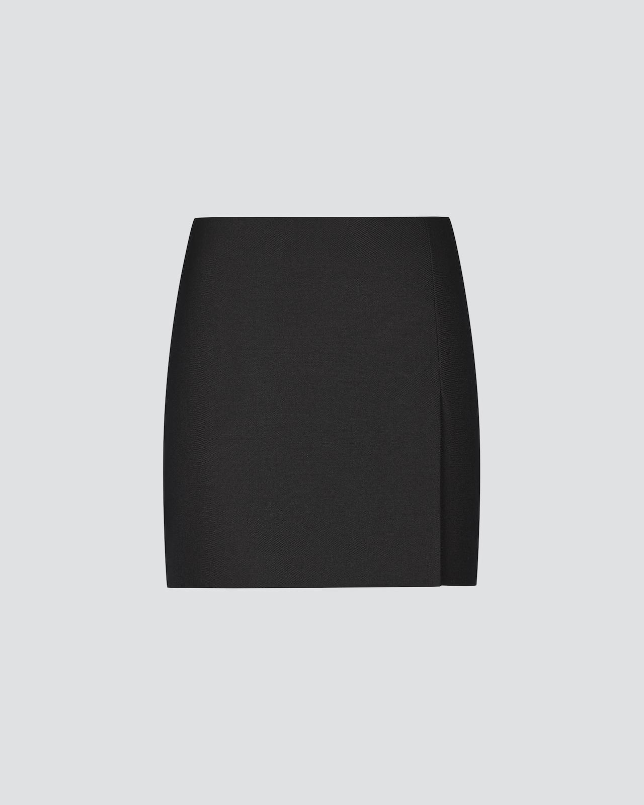 Wool mini skirt