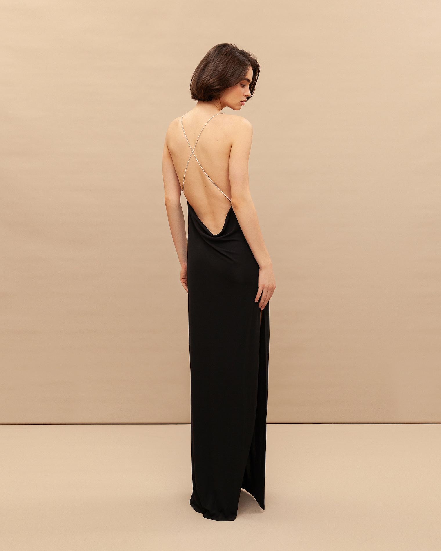 Open back maxi dress