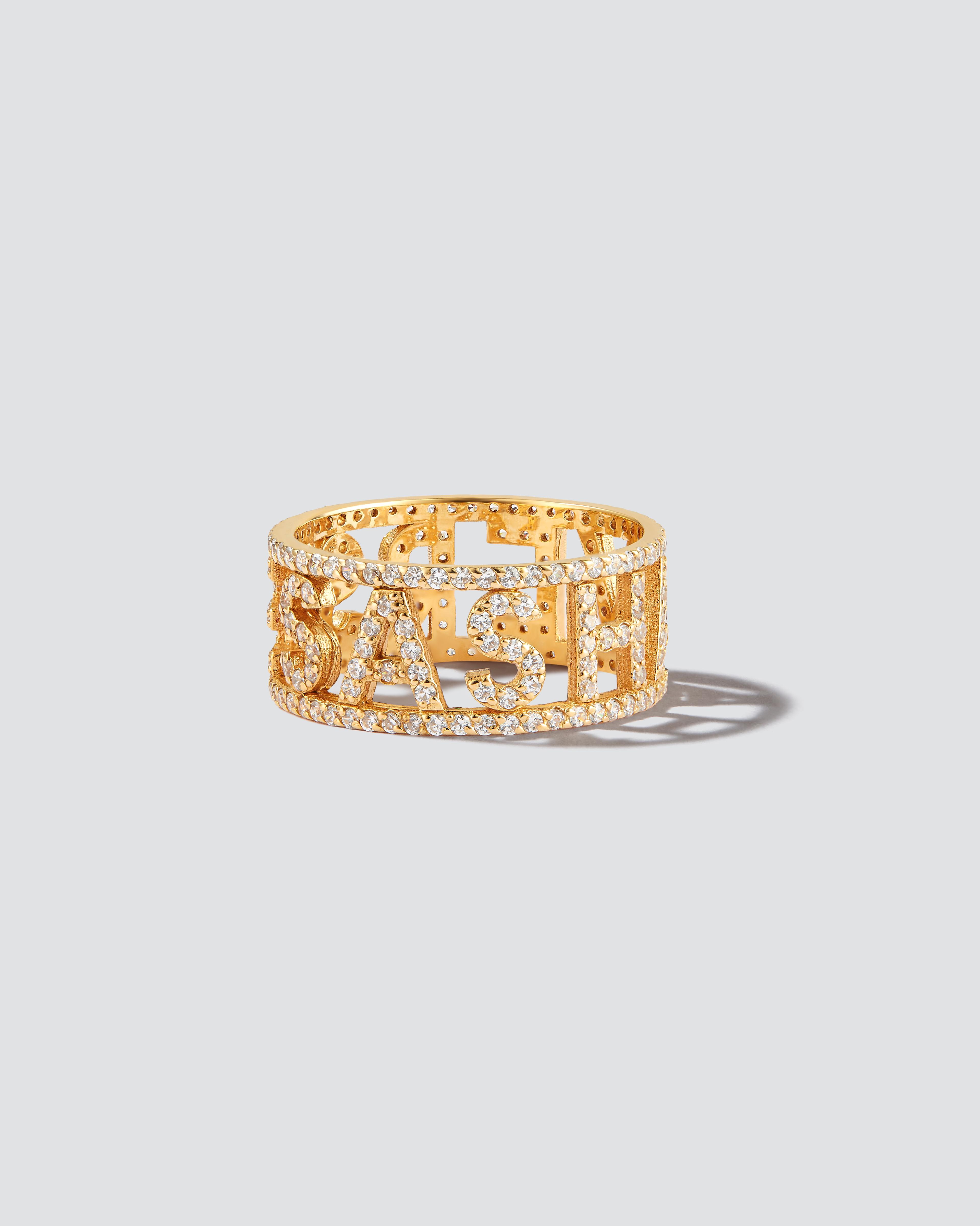 SASHAVERSE ring with a pavé of crystals