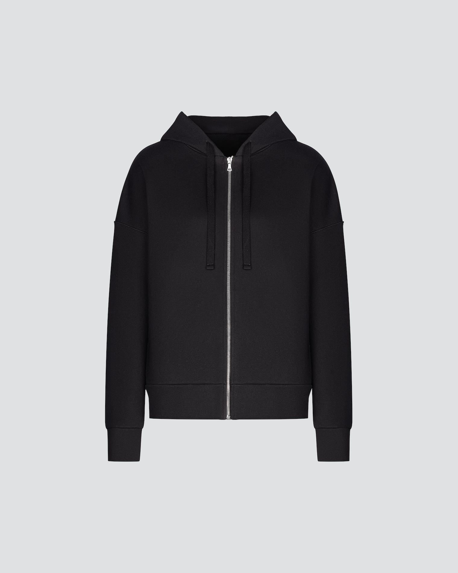 Zip-up cotton hoodie