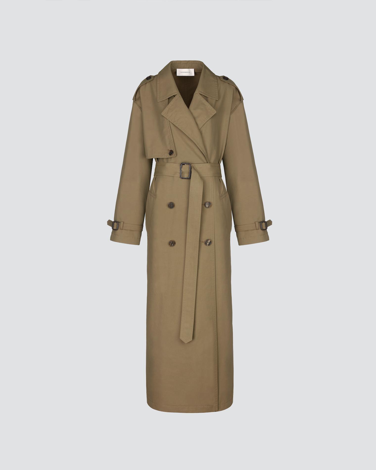 Double-breasted trench coat