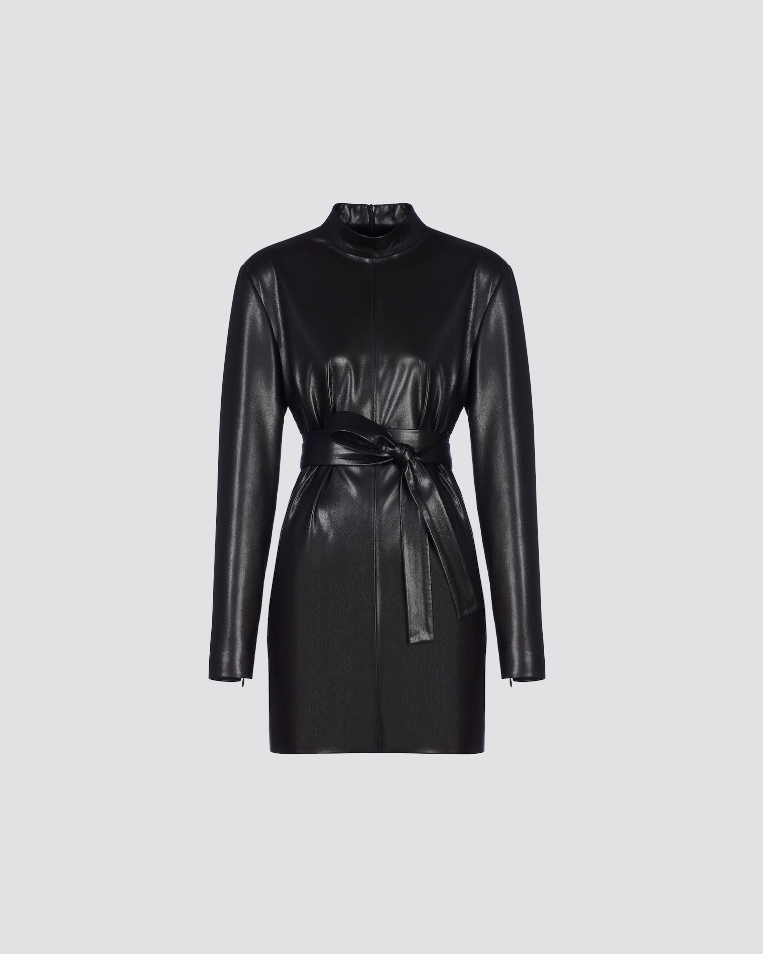 Vegan leather mini dress