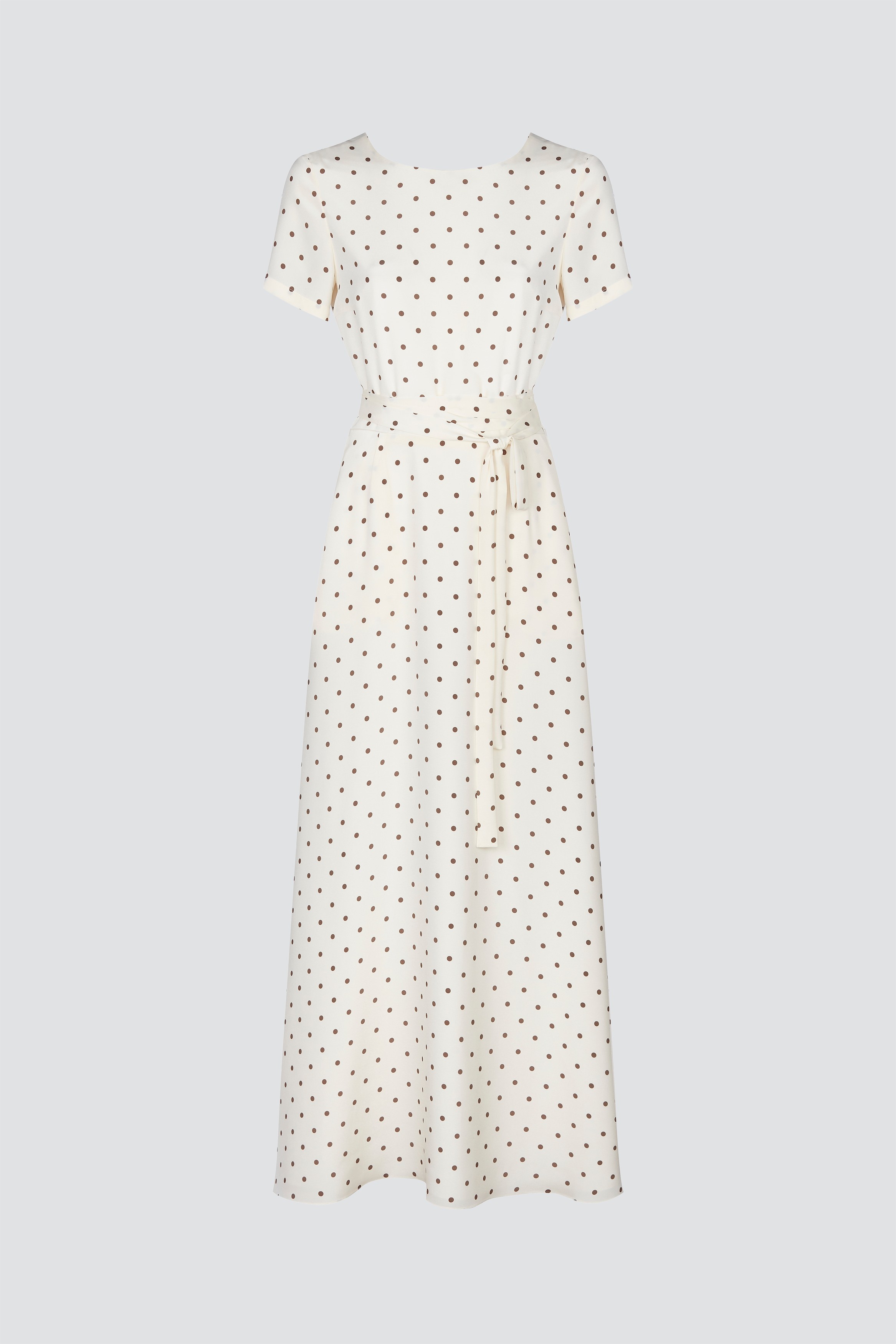 Maxi dress with a polka dot print