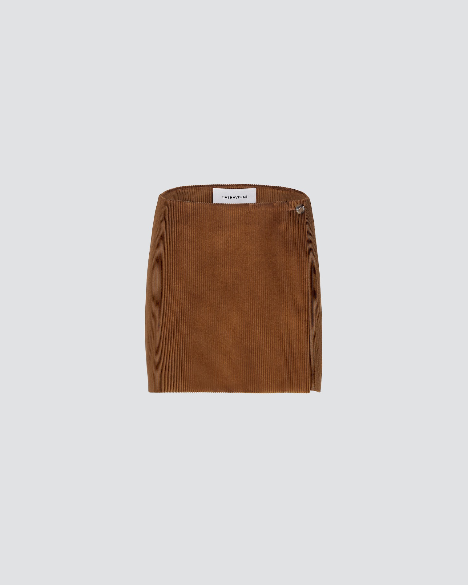Corduroy wrap mini skirt