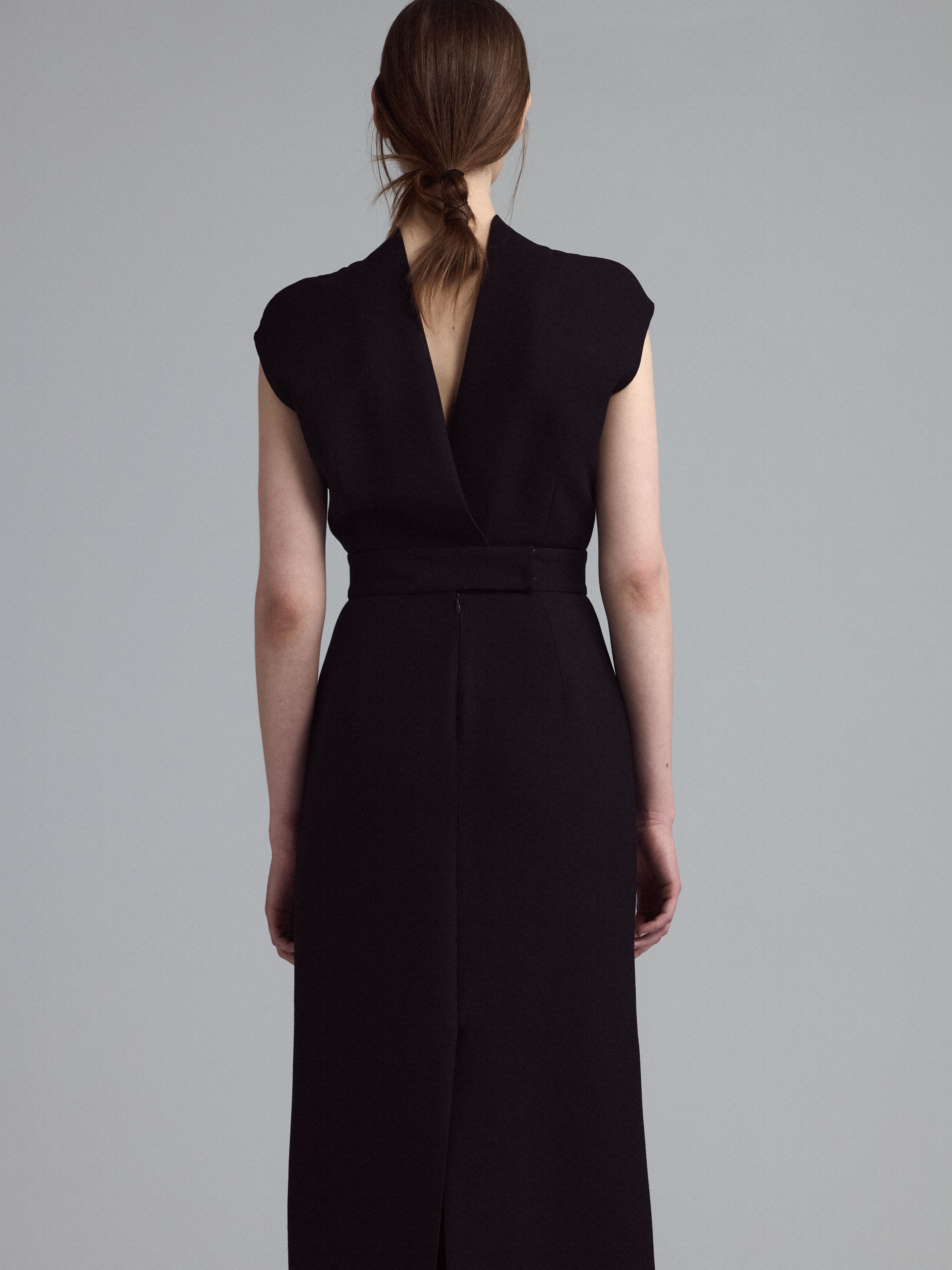 Платье из шерсти и шёлка 