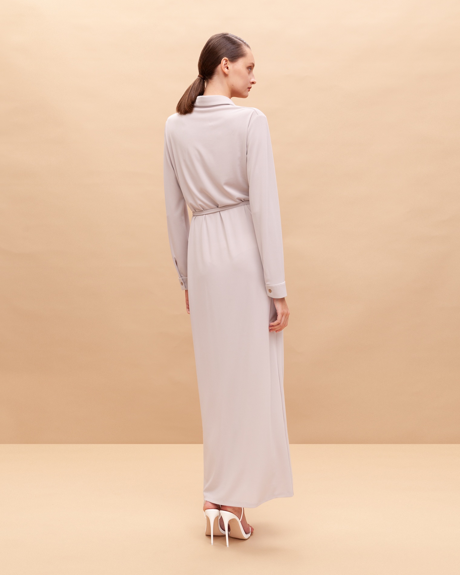 Jersey shirt-dress