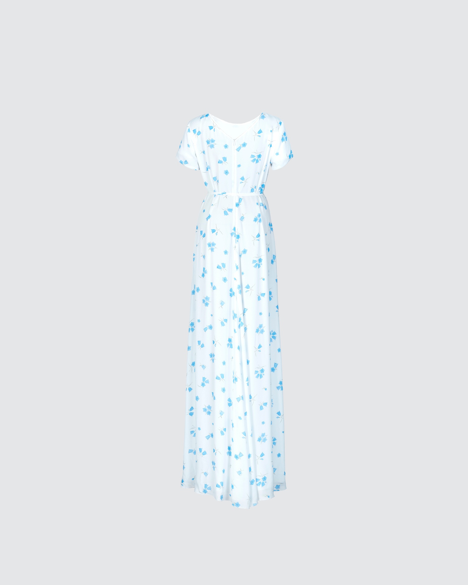 Floral-print train dress