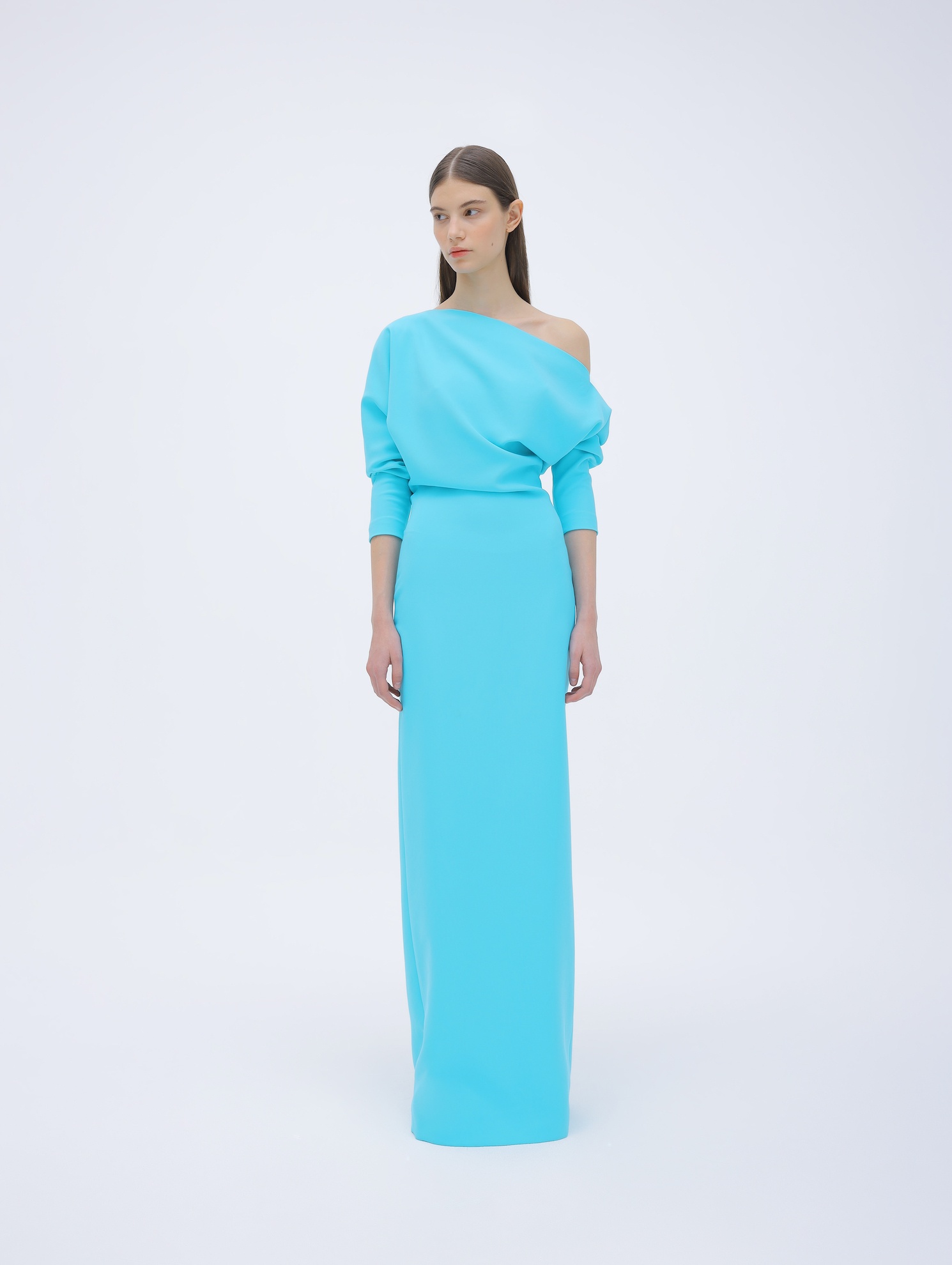 Off-shoulder maxi dress