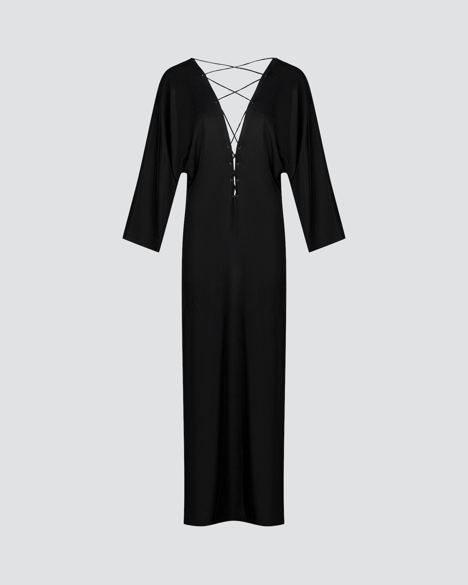 Lace-up maxi dress