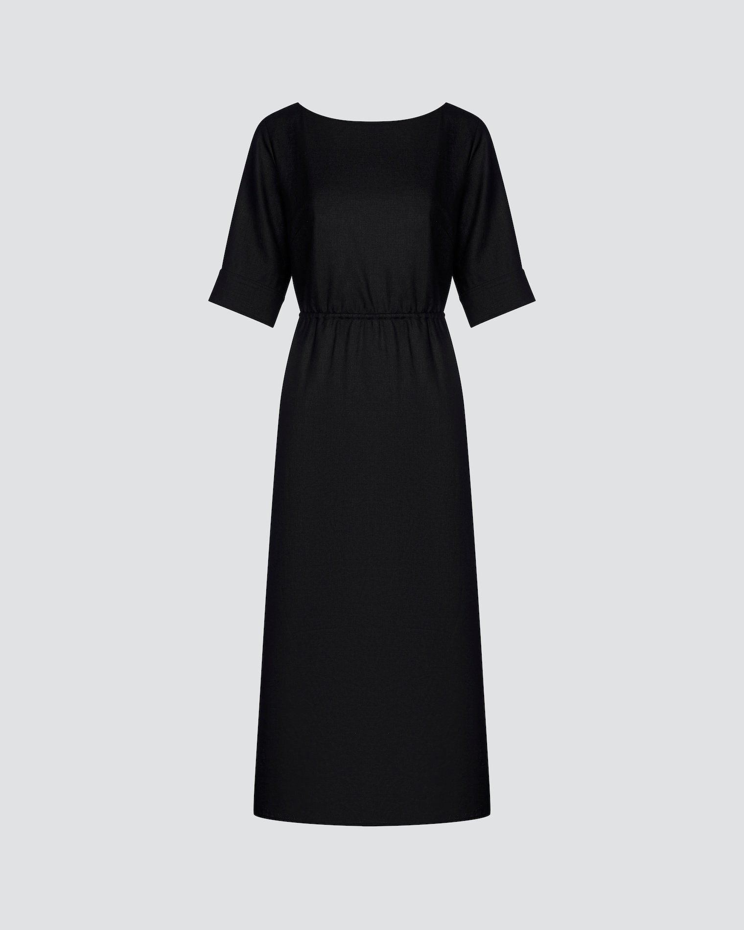 Open back linen dress