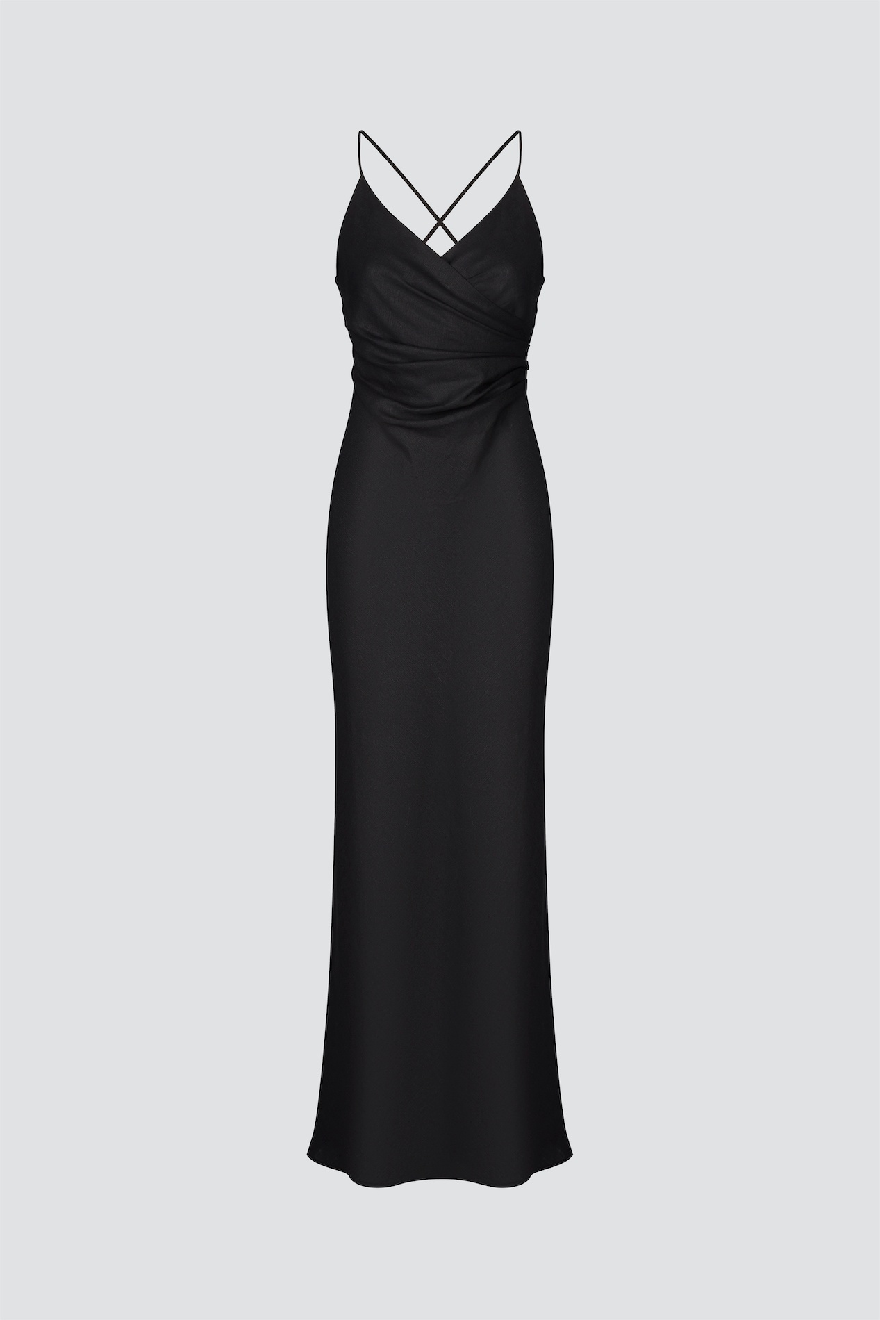 Open back linen dress