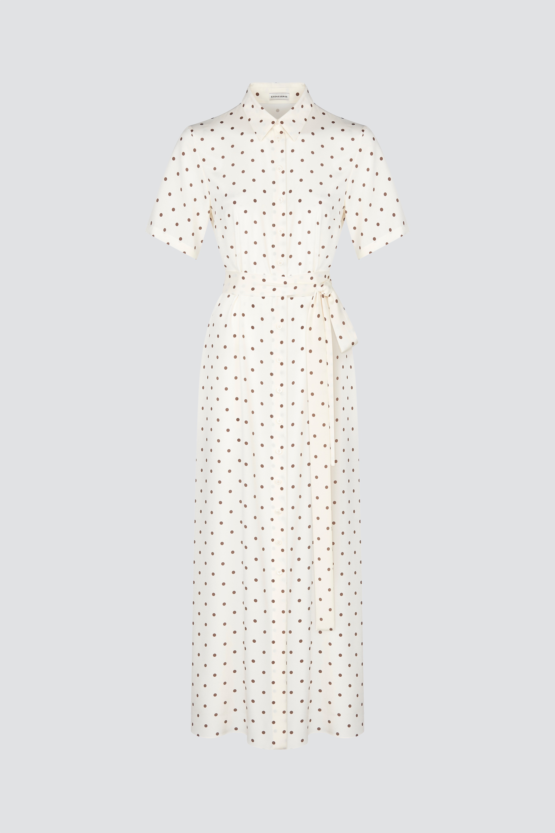 Maxi polka dot print dress