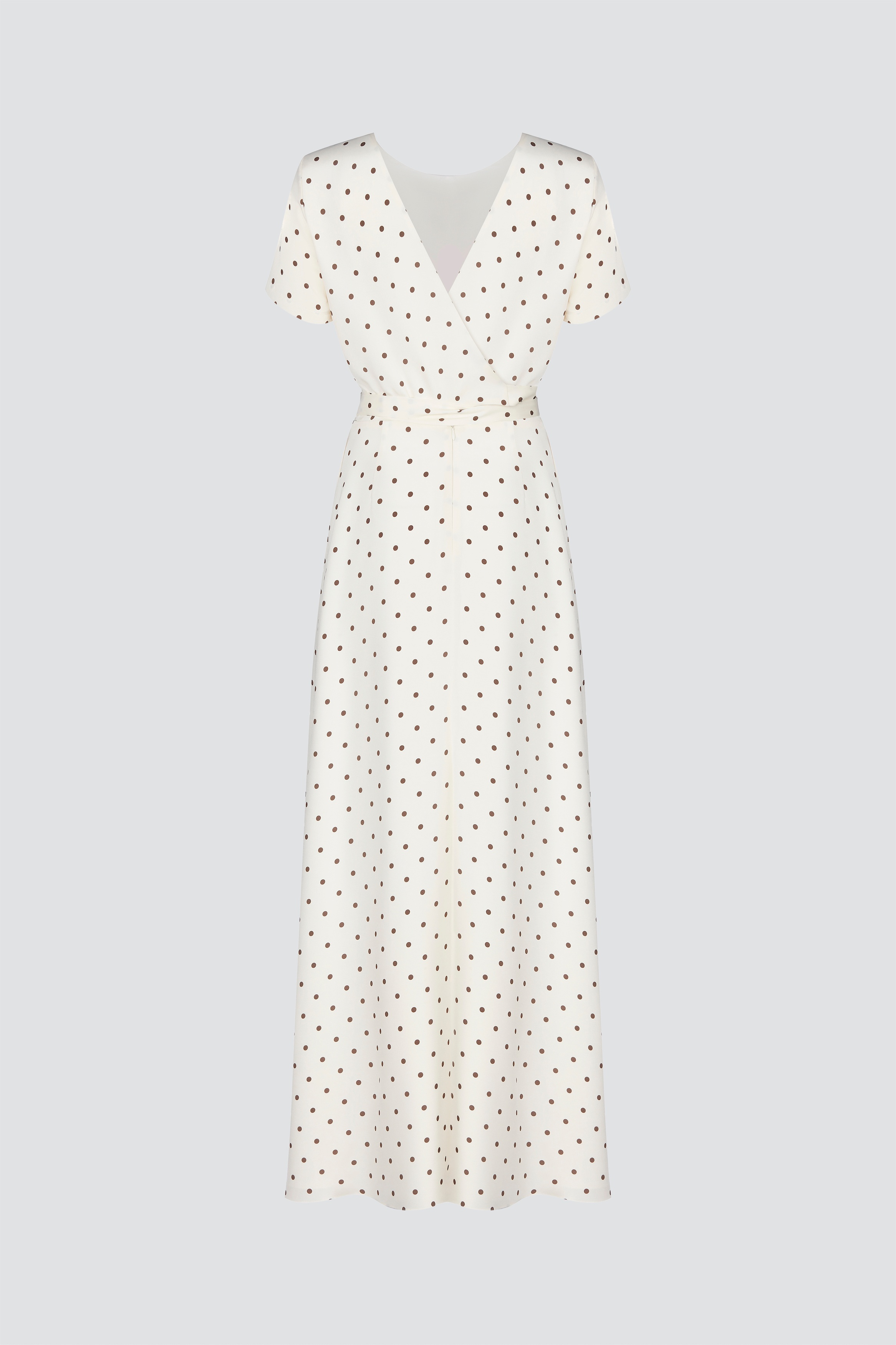 Maxi dress with a polka dot print