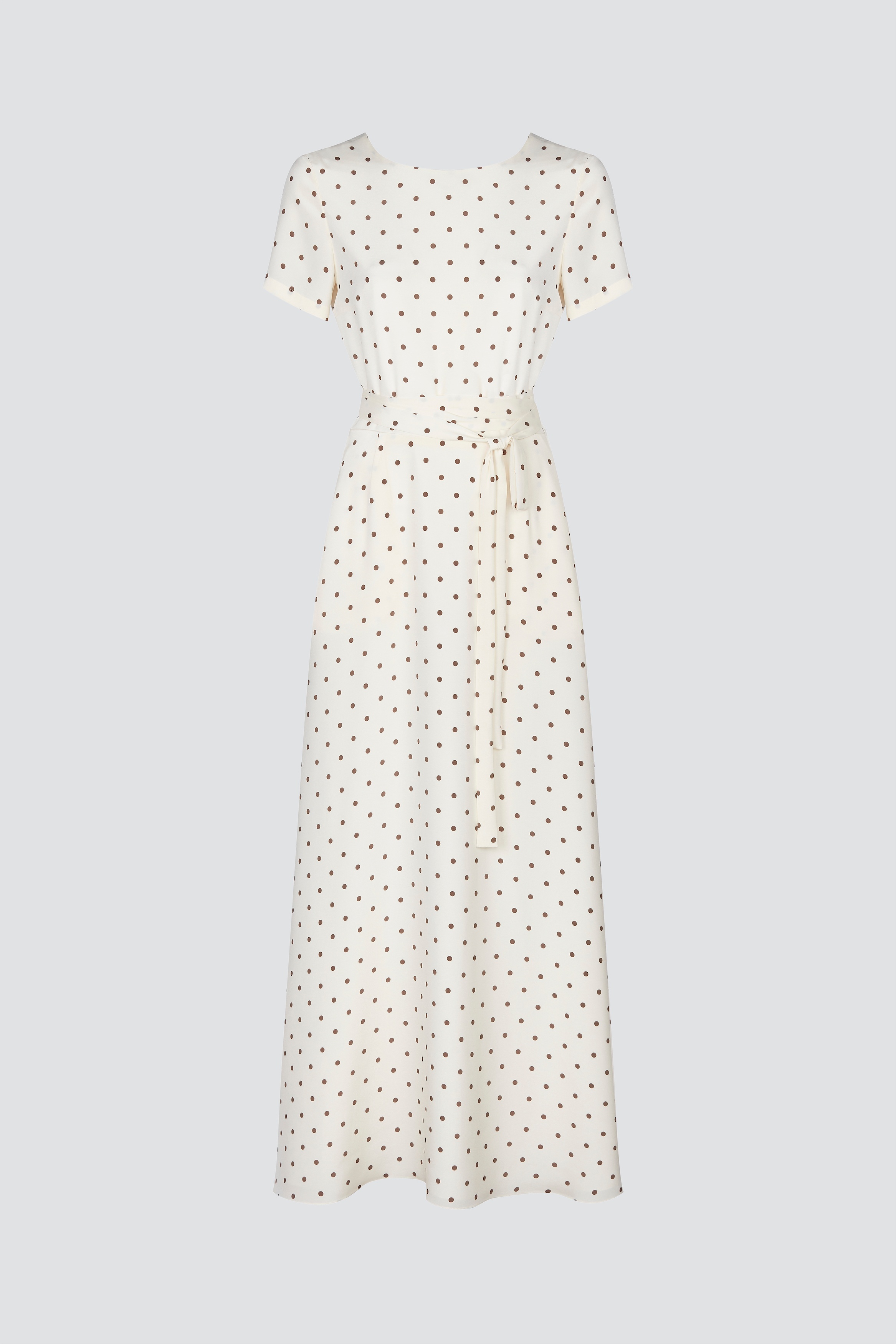 Maxi dress with a polka dot print