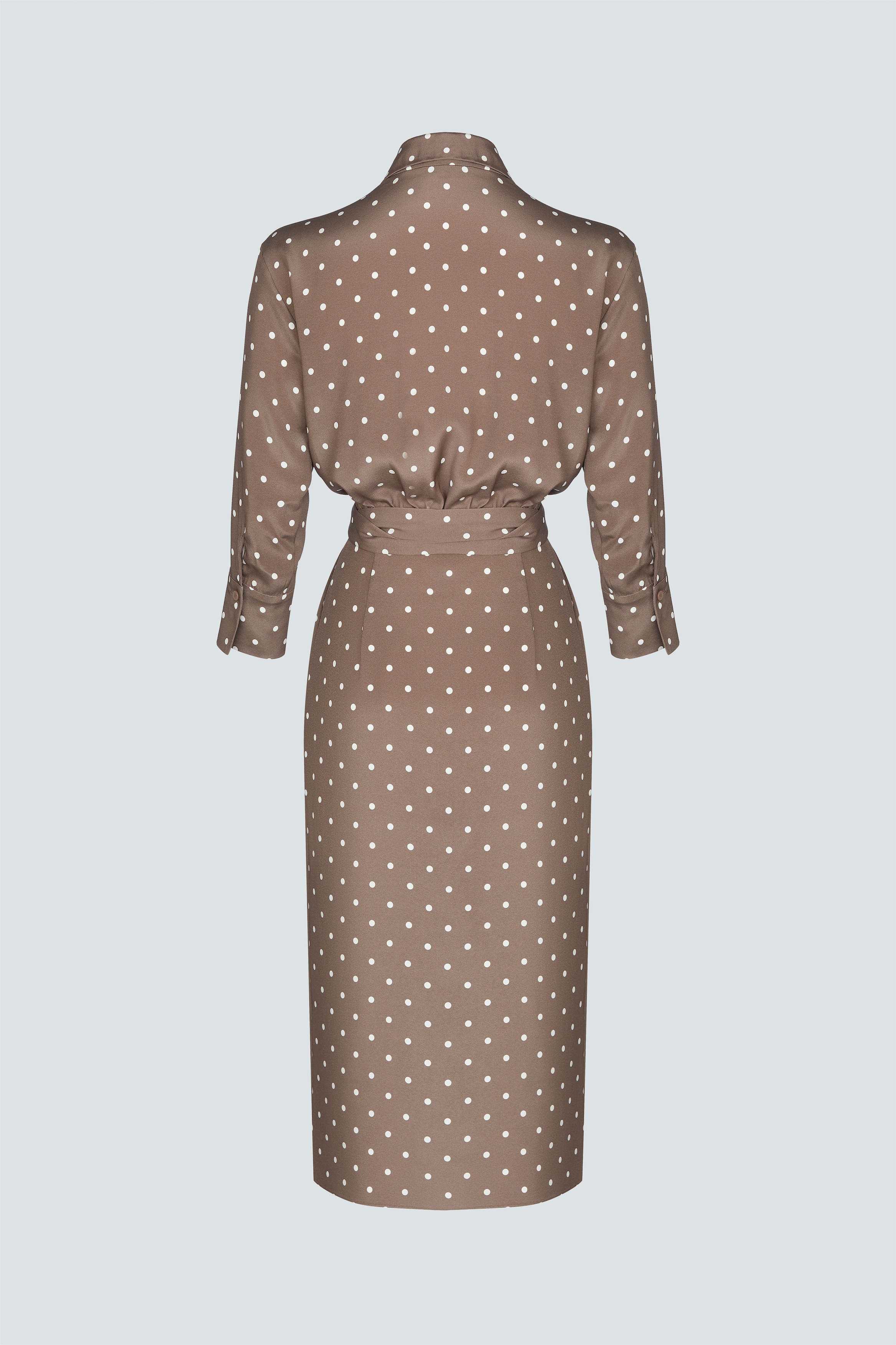 Polka dot print wrap dress