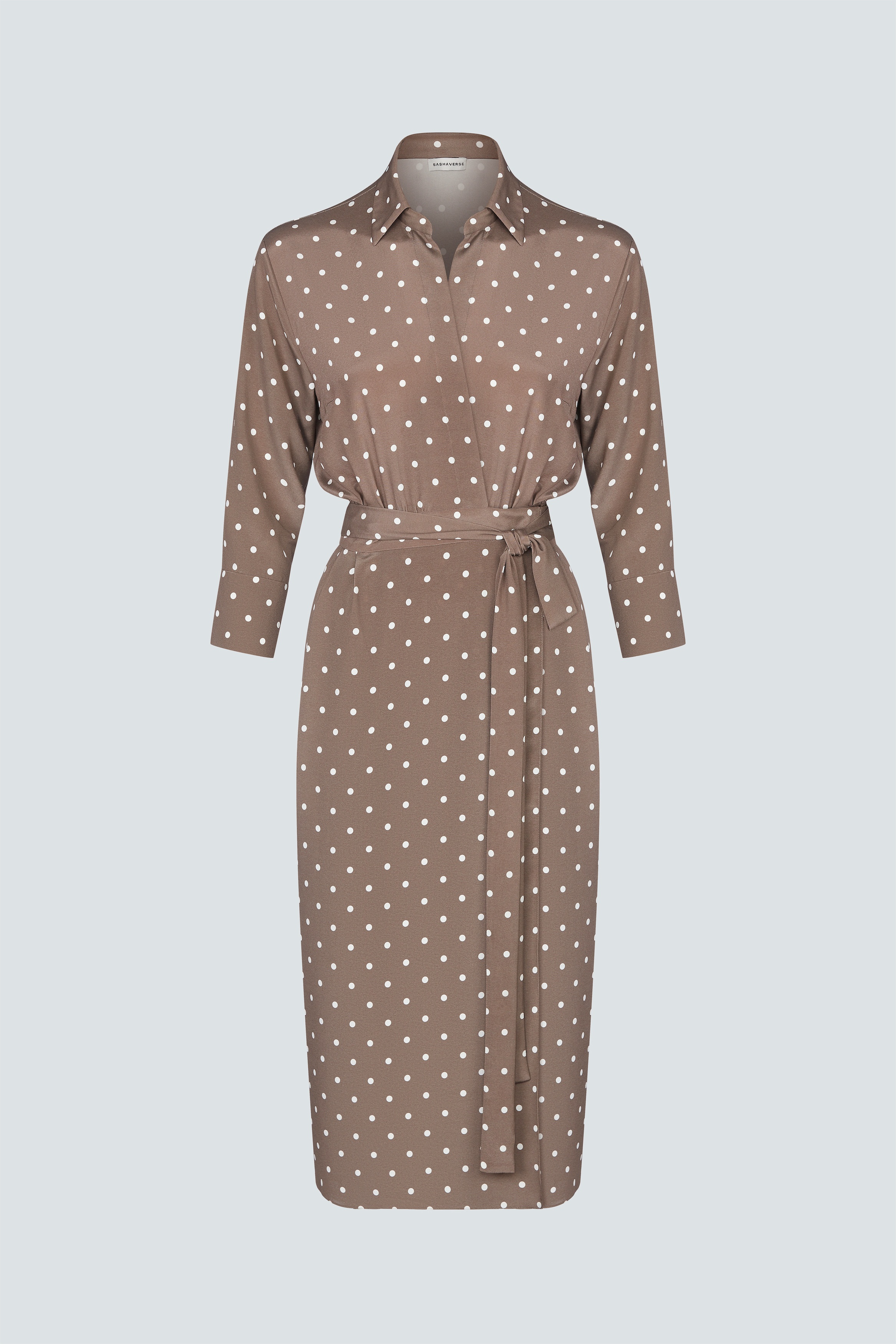 Polka dot print wrap dress