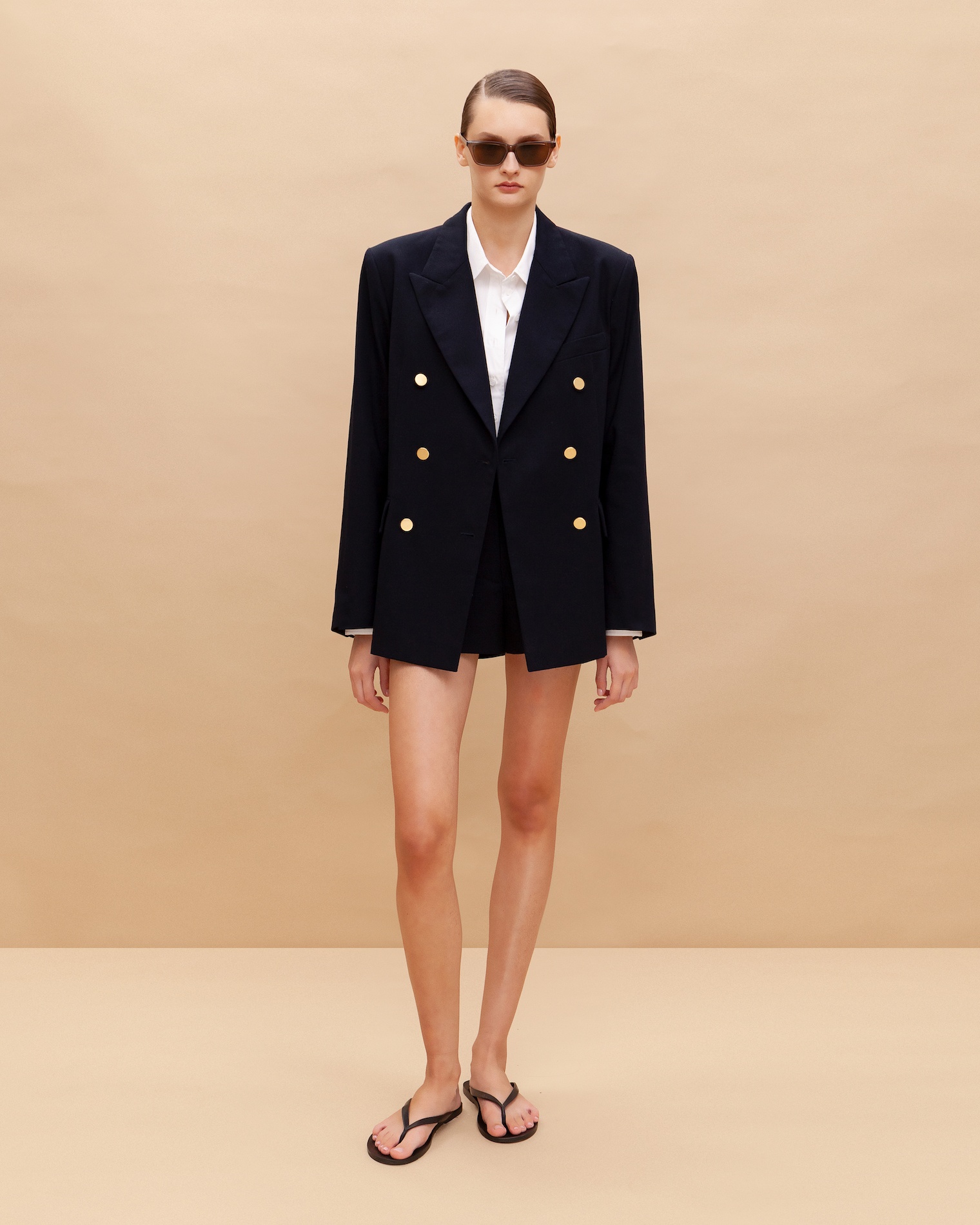 Double-breasted cotton jacket