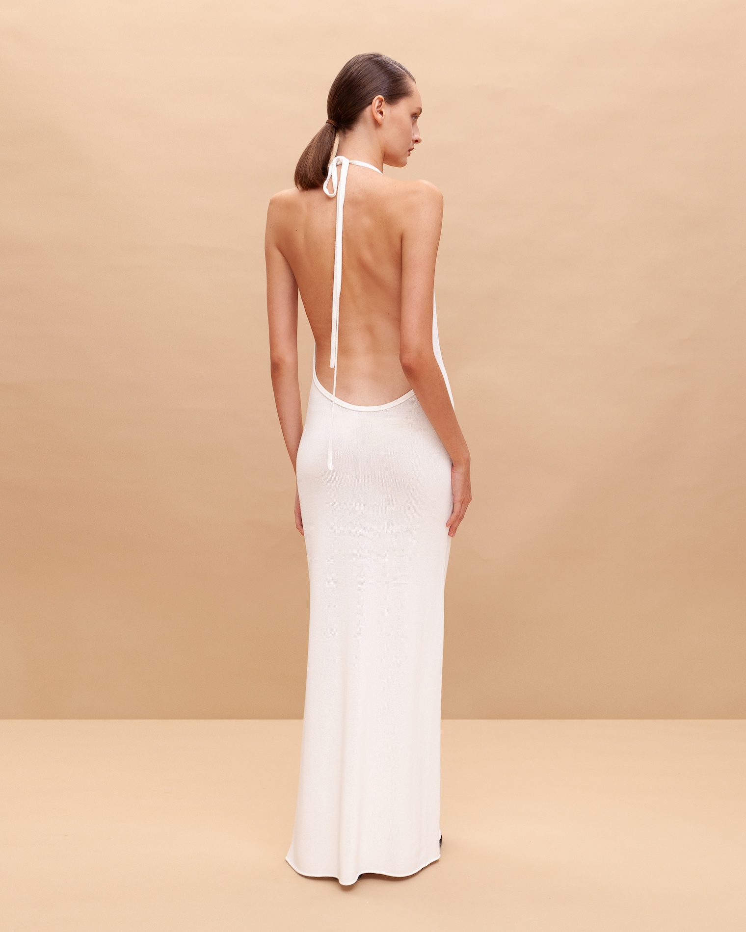 Knitted halter dress