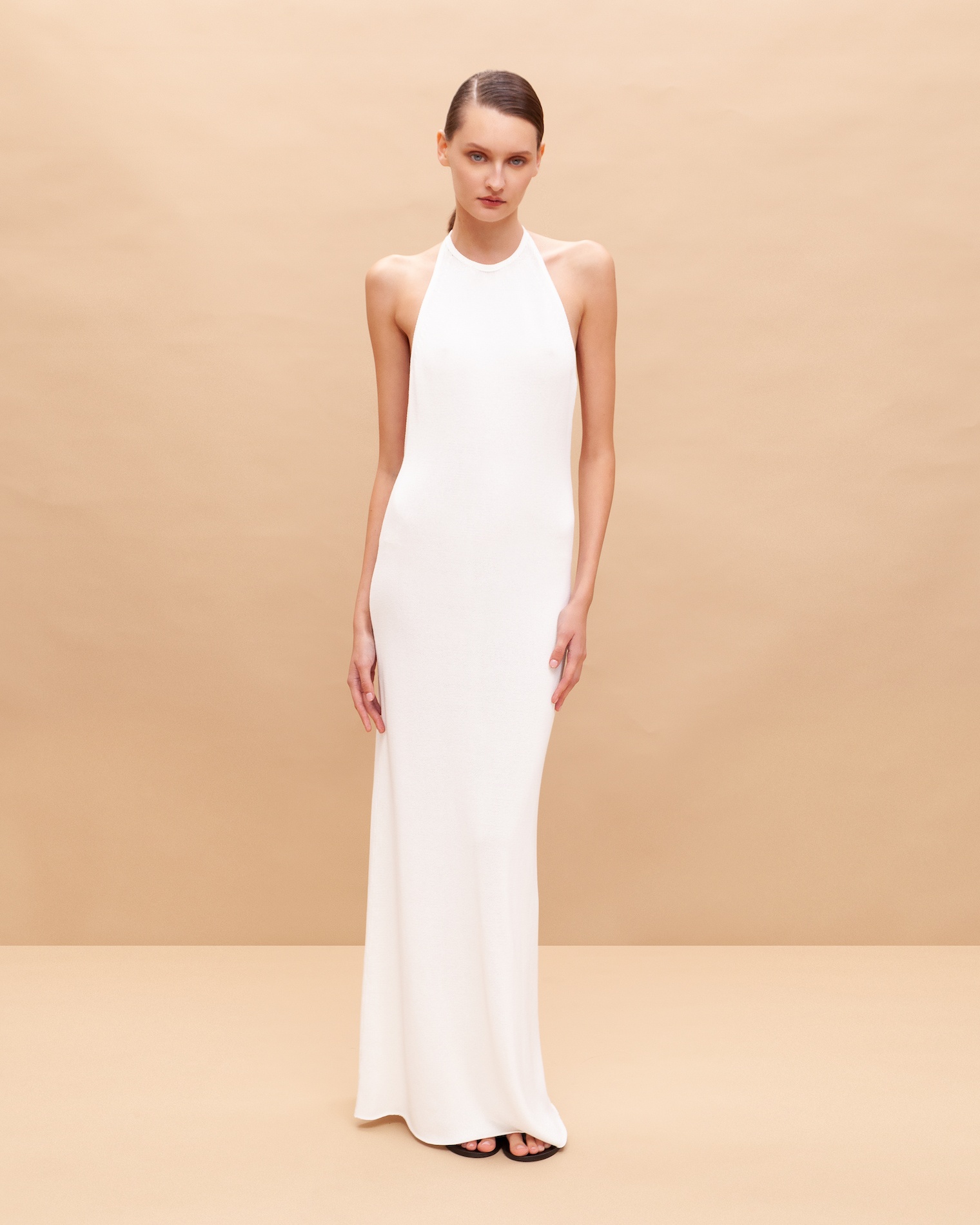 Knitted halter dress
