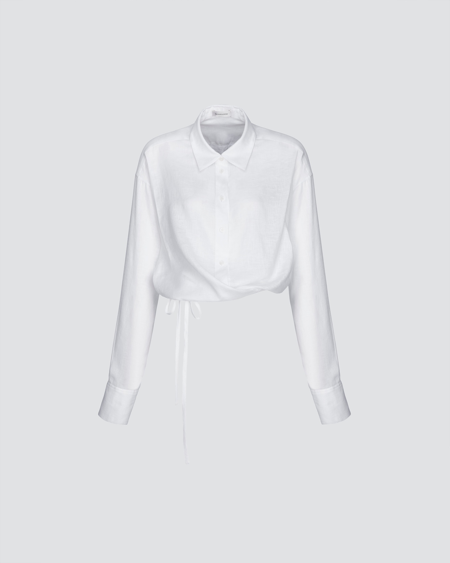Cropped linen shirt