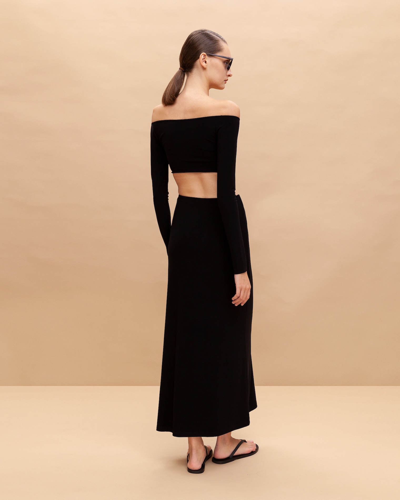 Off-shoulder crop top