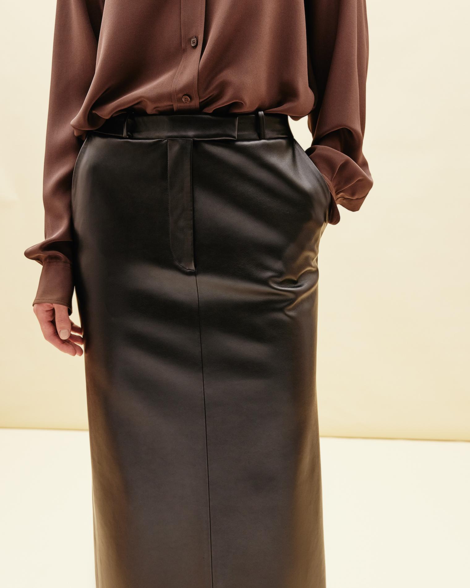 Vegan leather skirt